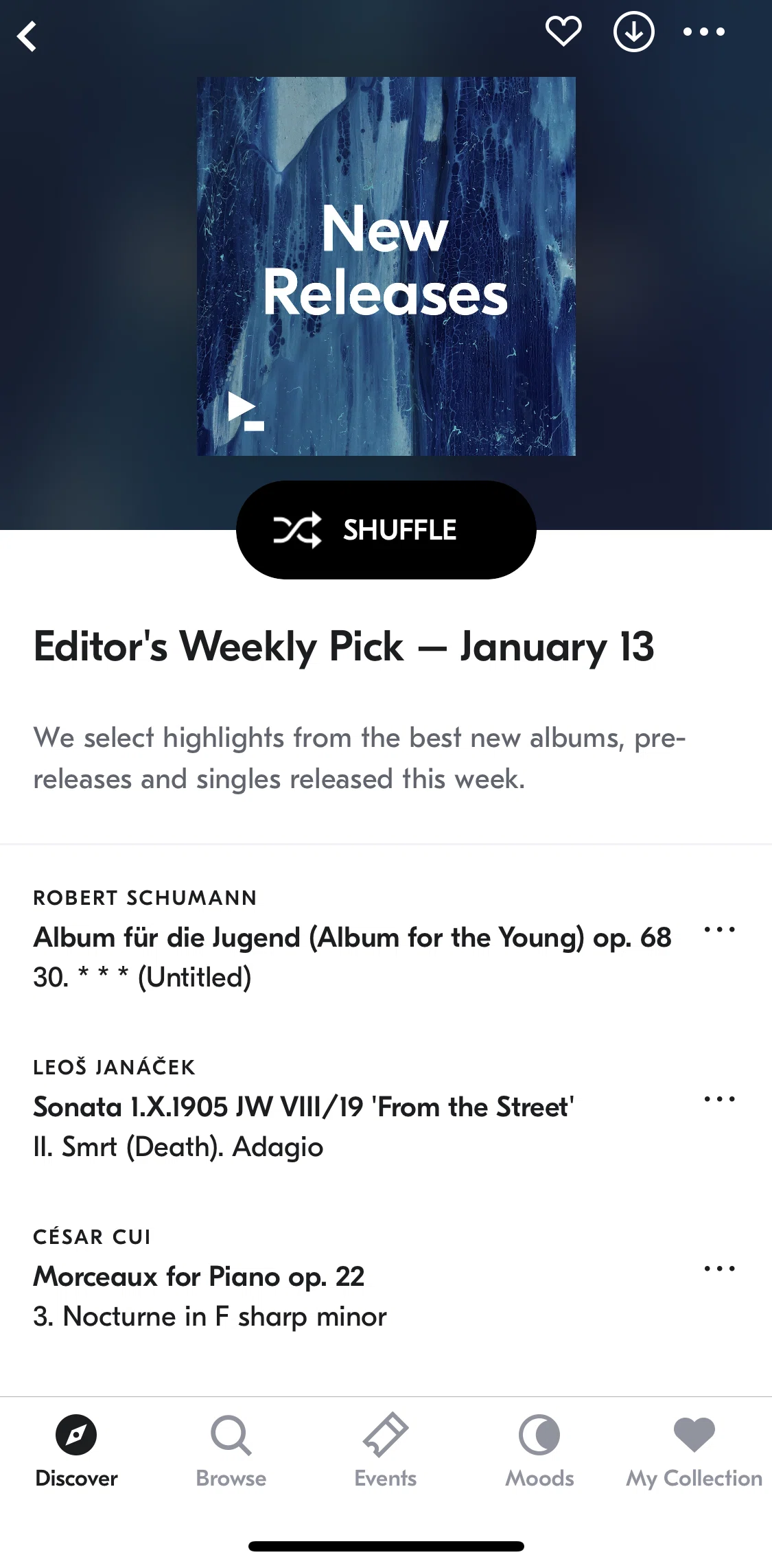 IDAGIO Screen screen in the Adding playlist to collection flow