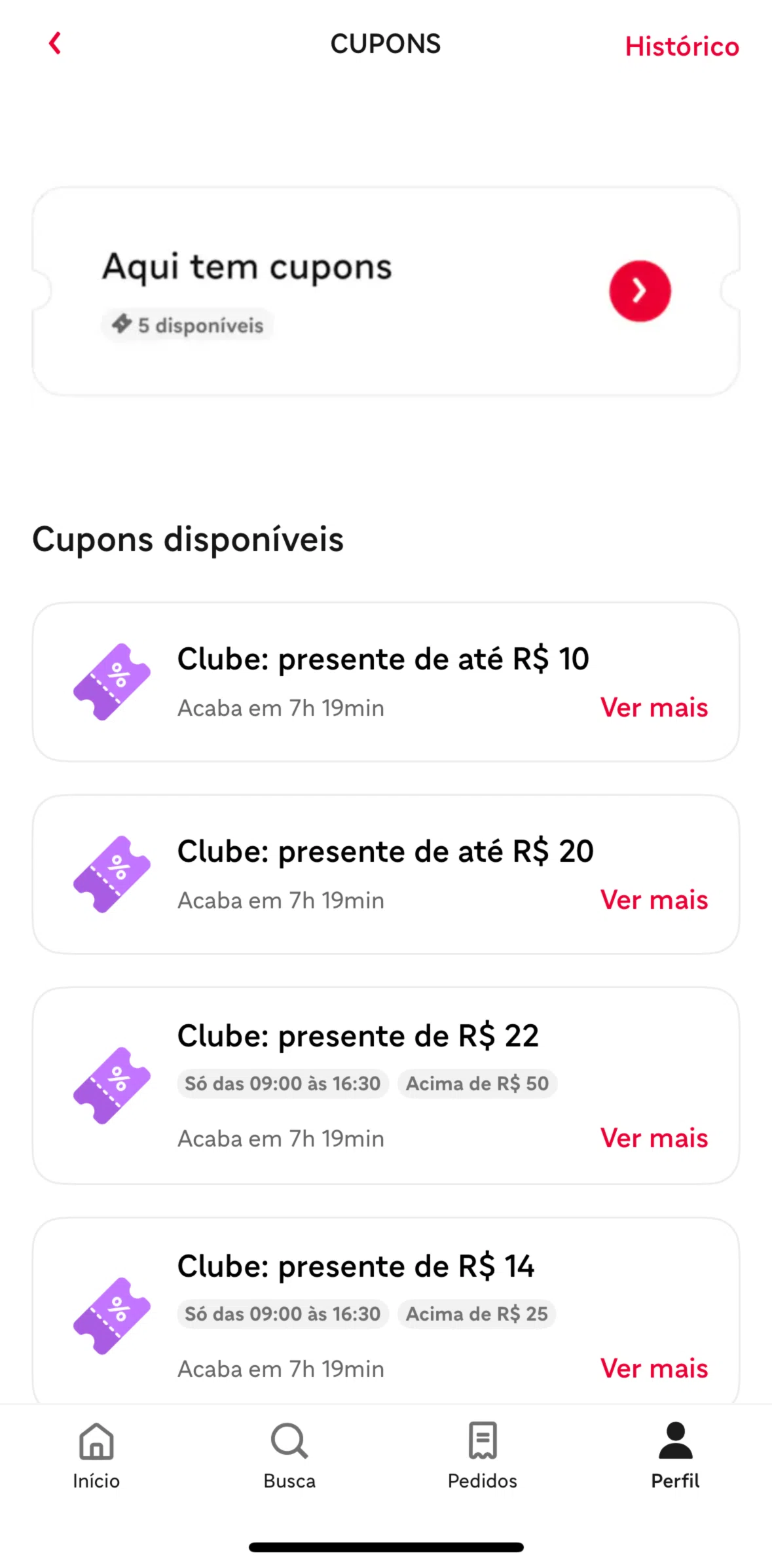 iFood Screen screen in the Coupon detail flow