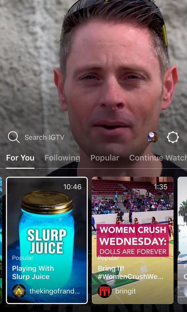 Igtv Screen screen in the General Browsing flow