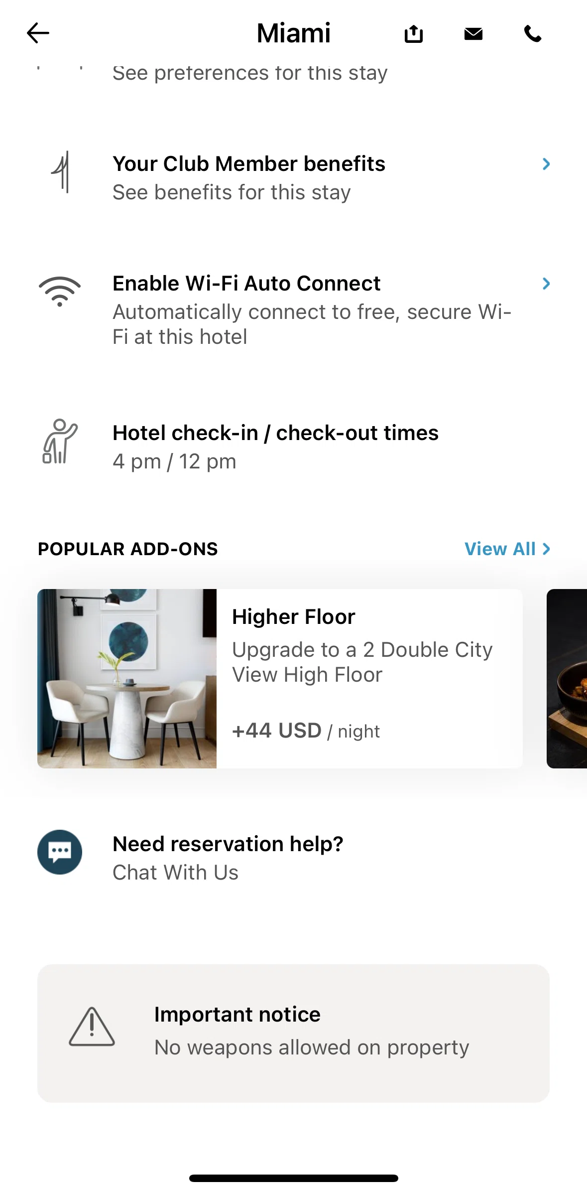 IHG Hotels & Rewards Screen screen in the Enabling Wi-Fi auto connect flow