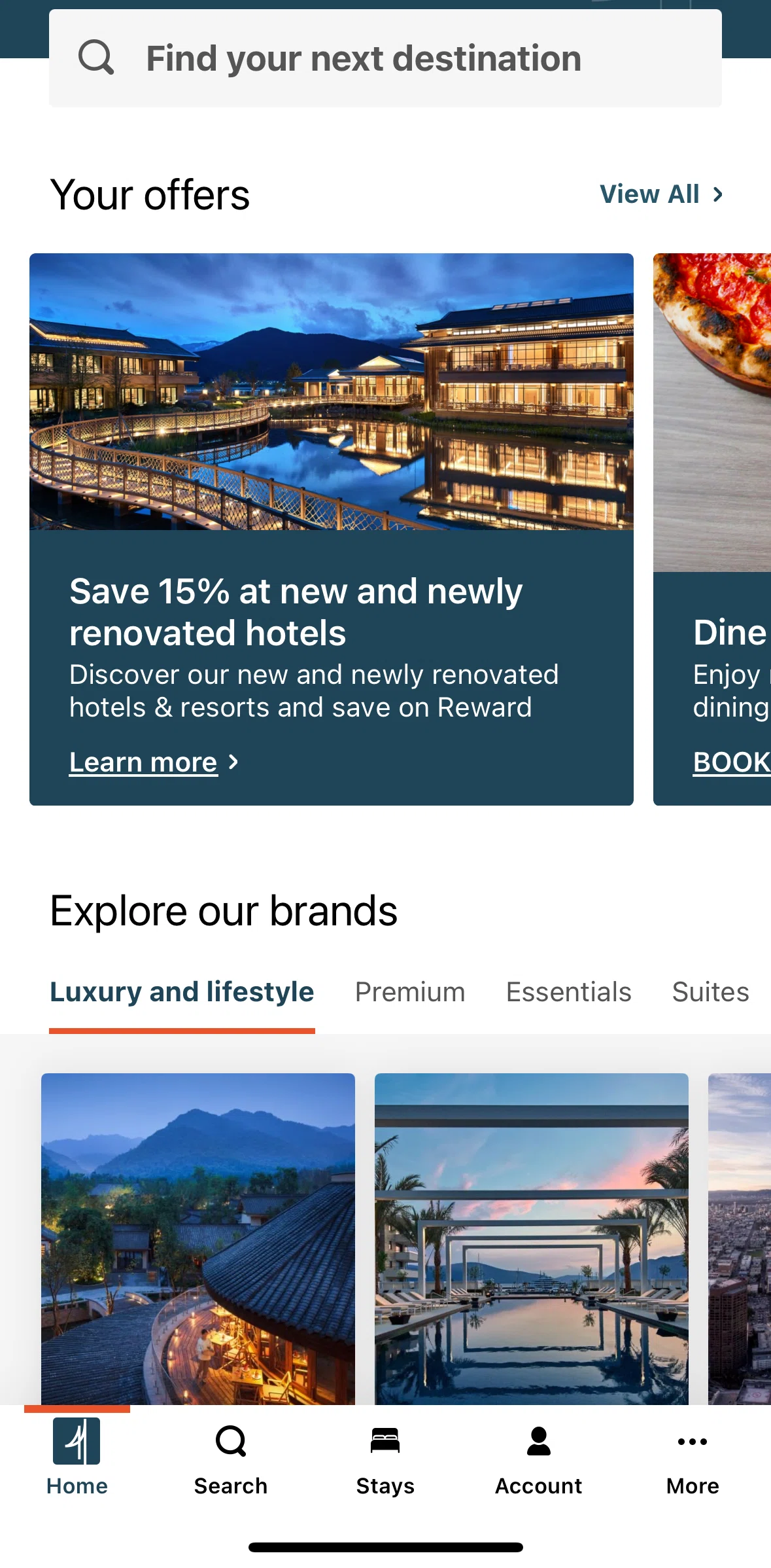IHG Hotels & Rewards Screen screen in the Offers flow