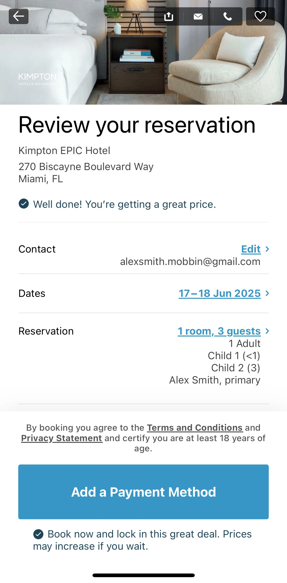 IHG Hotels & Rewards Screen screen in the Selecting new dates (booking a hotel) flow