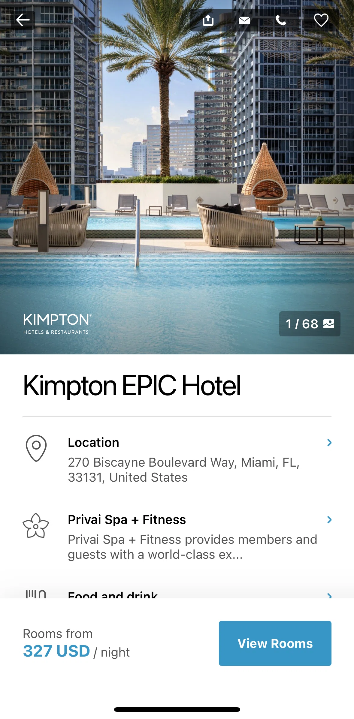 IHG Hotels & Rewards Screen screen in the Share a hotel flow
