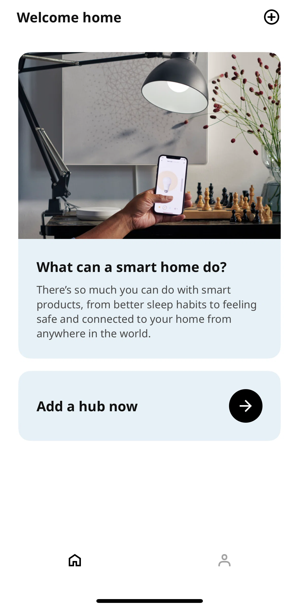 IKEA Home smart Screen screen in the Connecting to a hub flow