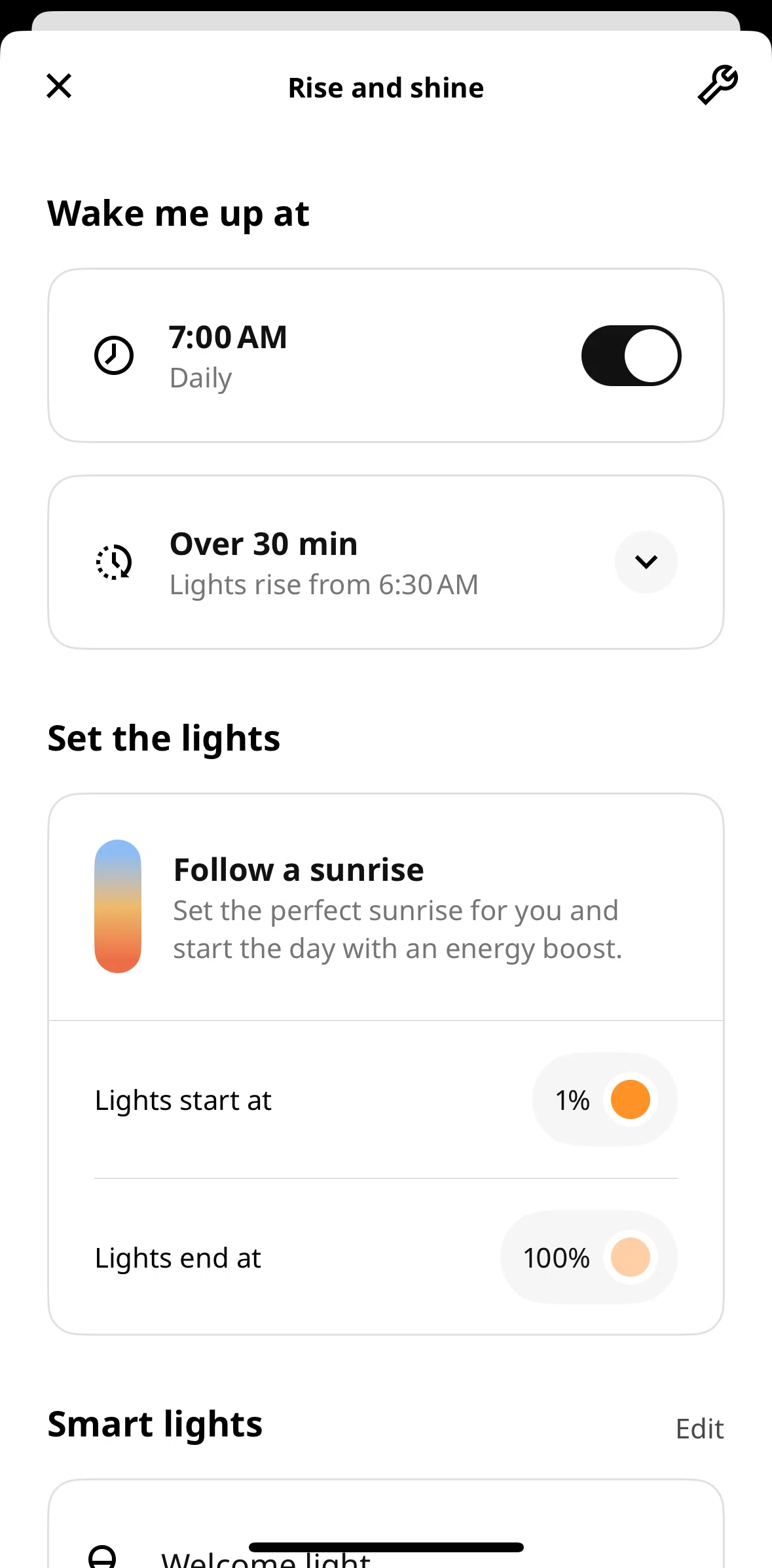 IKEA Home smart Screen screen in the Disabling pin to home screen flow