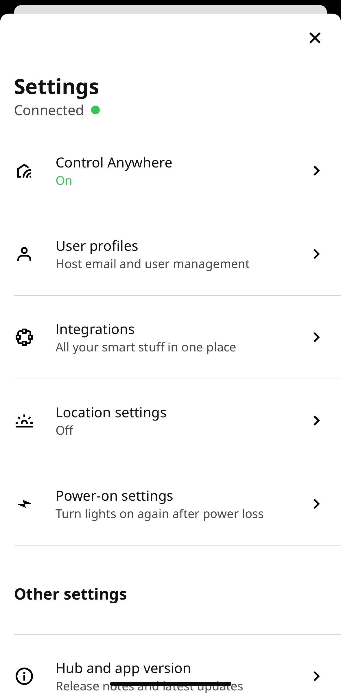 IKEA Home smart Screen screen in the Enabling an integration flow