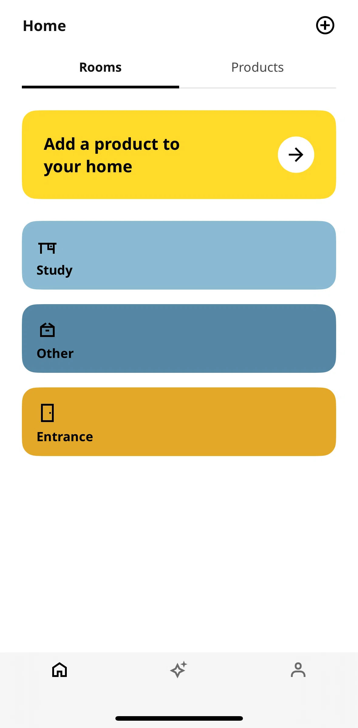 IKEA Home smart Screen screen in the Scenes flow