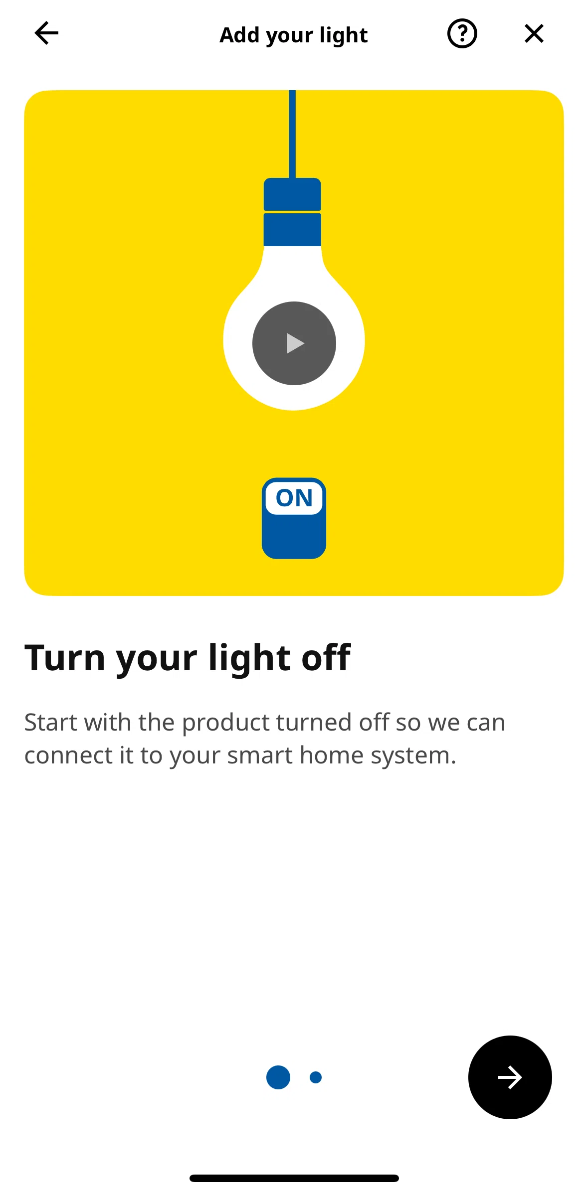IKEA Home smart Screen screen in the View help (product) flow