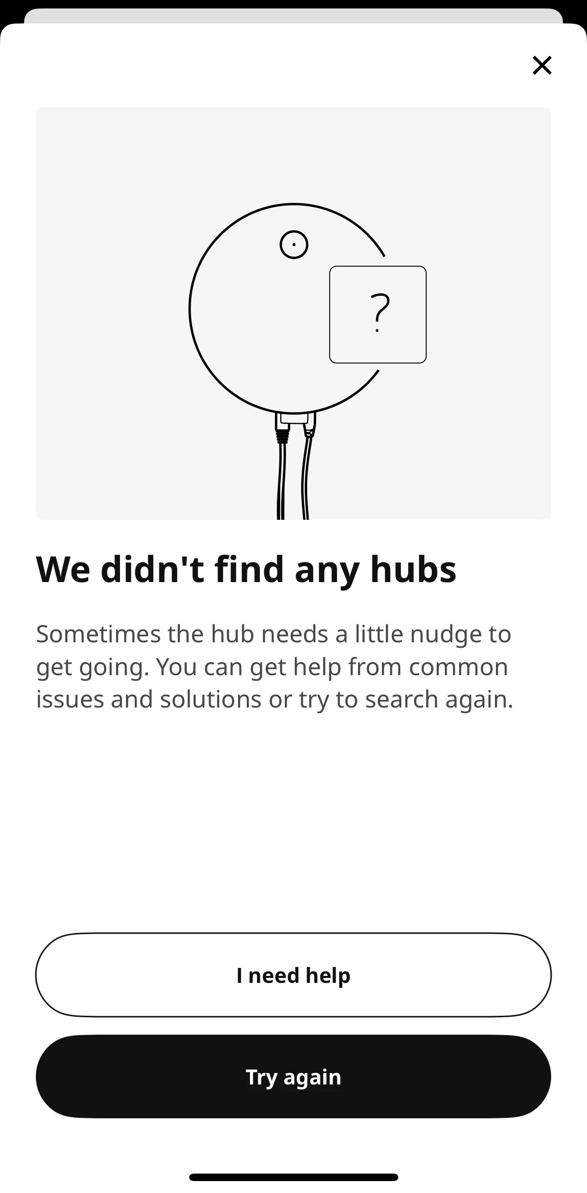 IKEA Home smart Screen screen in the View help flow
