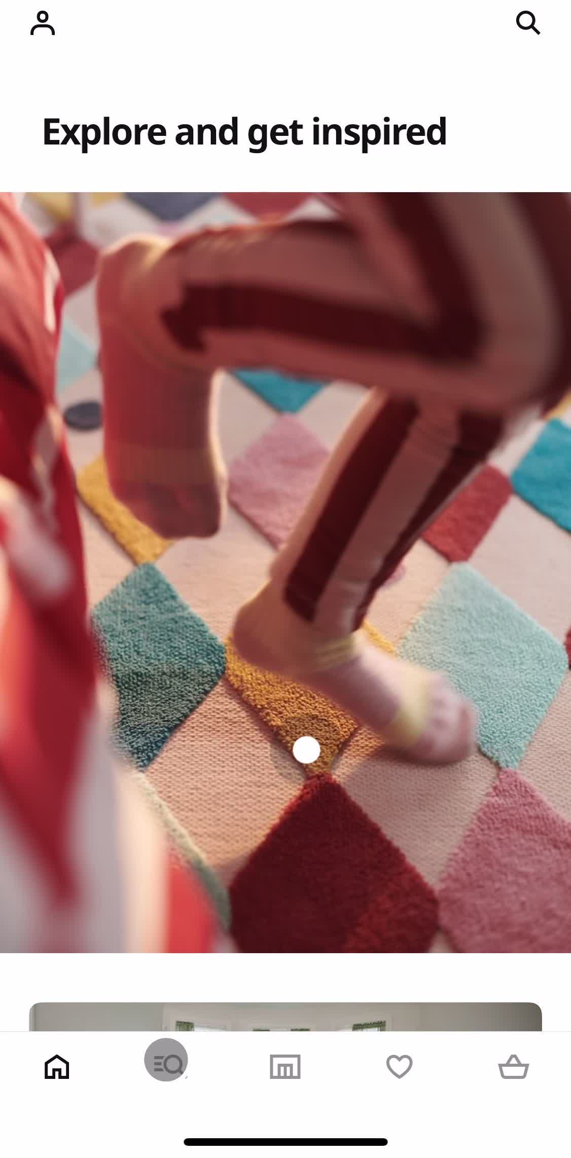Ikea Home screen in the Buying Something flow