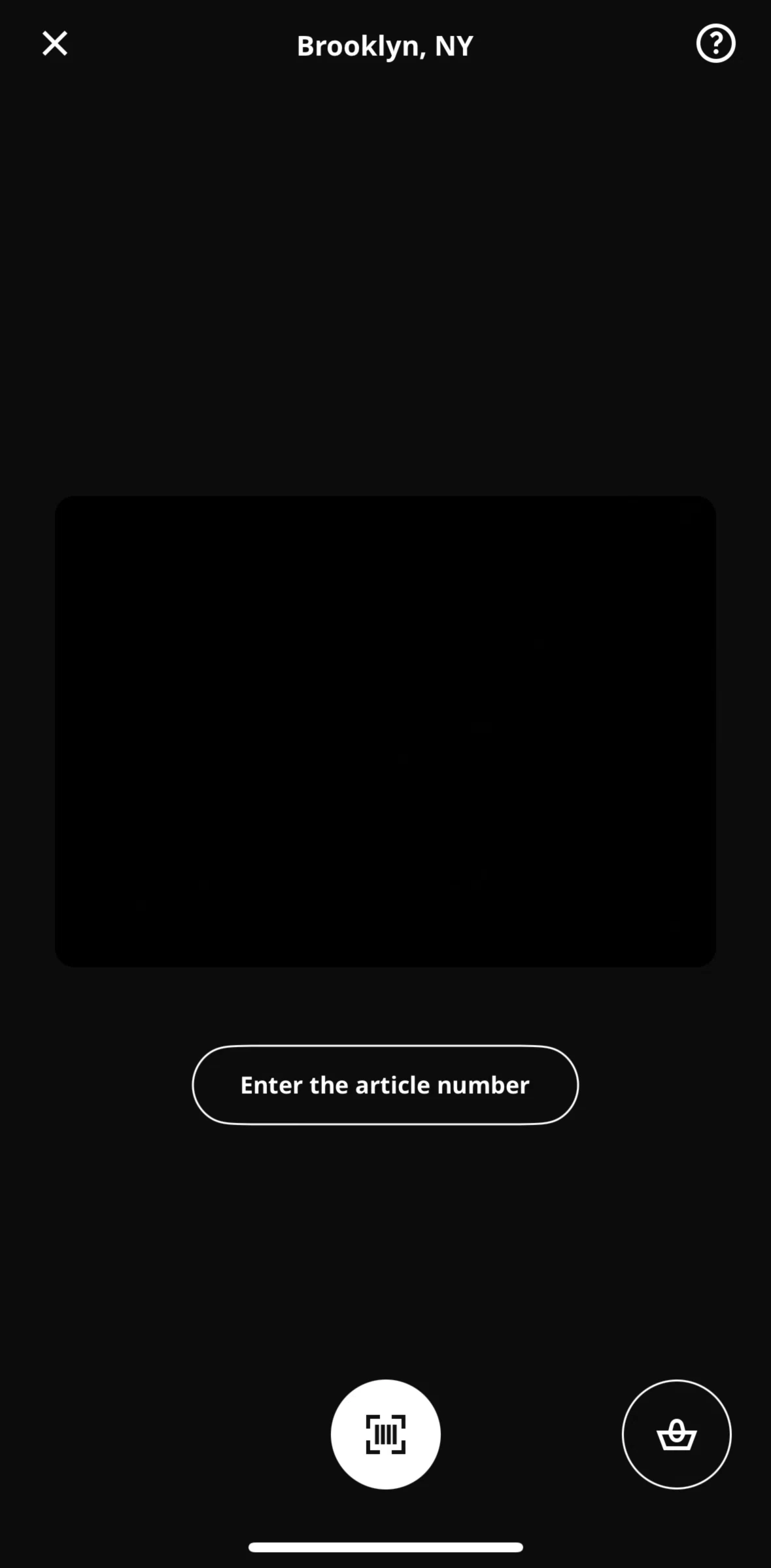 Ikea Screen screen in the Finding an item by article number flow