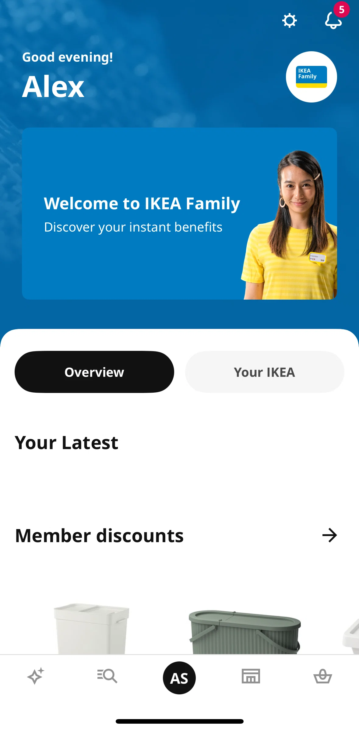 Ikea Screen screen in the IKEA Family benefits flow