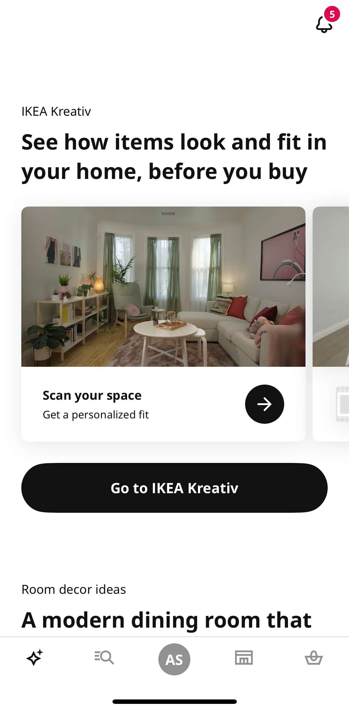 Ikea Screen screen in the IKEA Kreativ flow
