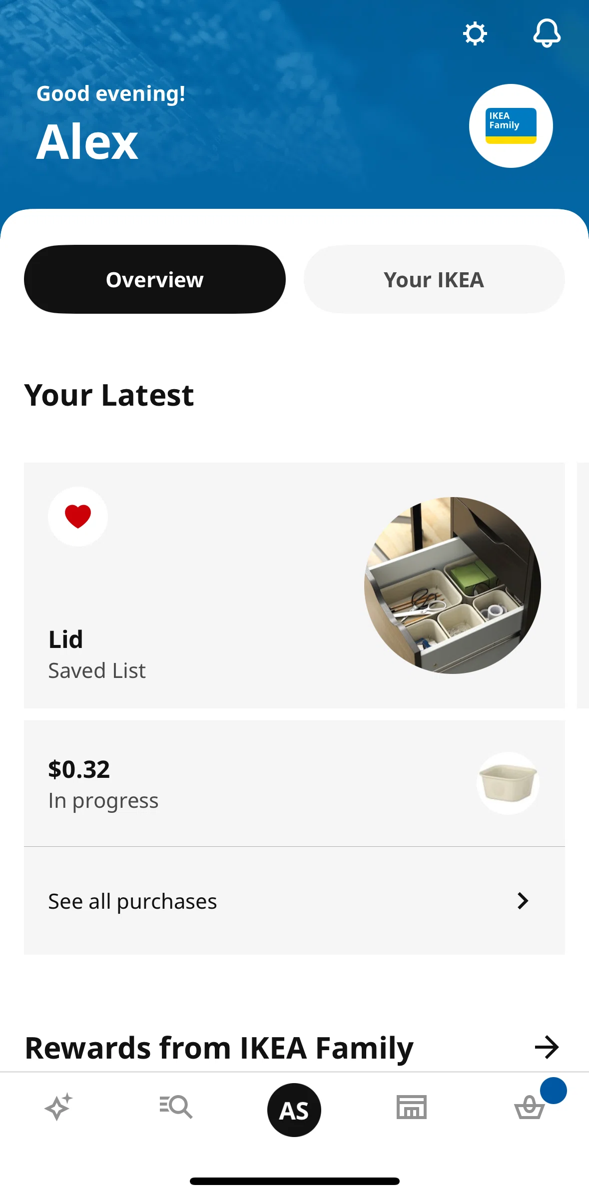 Ikea Screen screen in the List detail flow