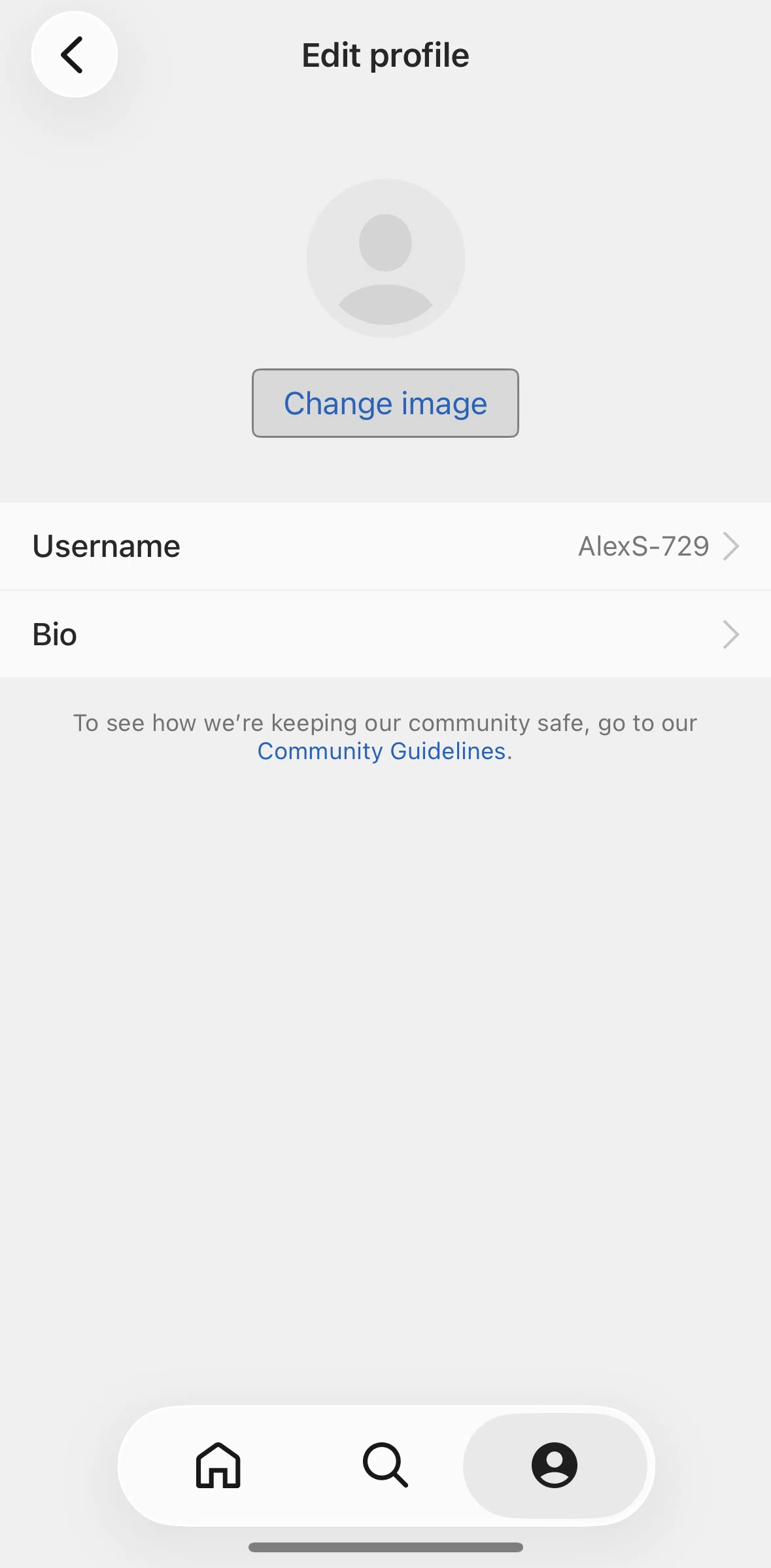 IMDb Screen screen in the Uploading a profile picture flow