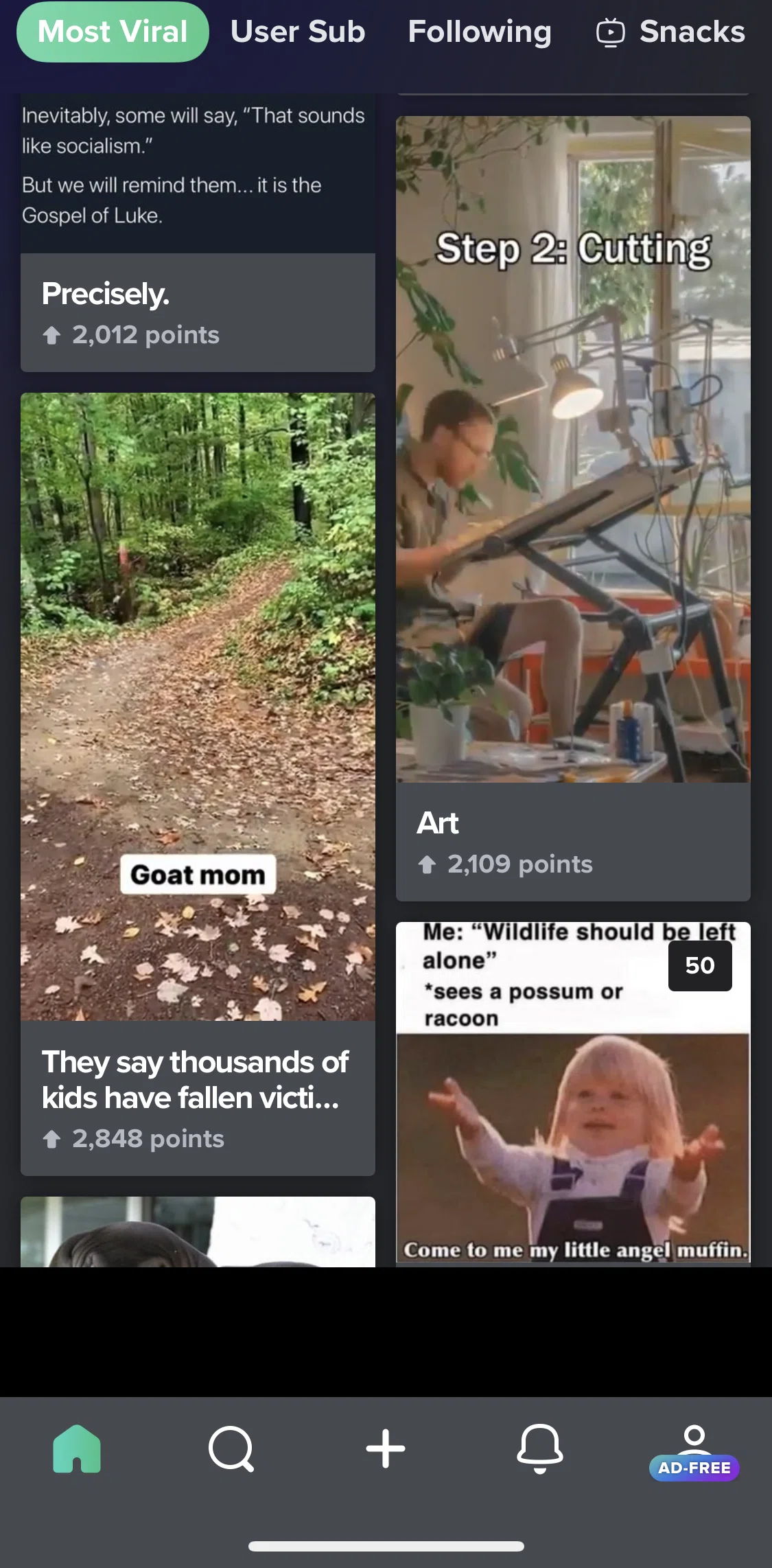 Imgur Screen screen in the Post detail flow