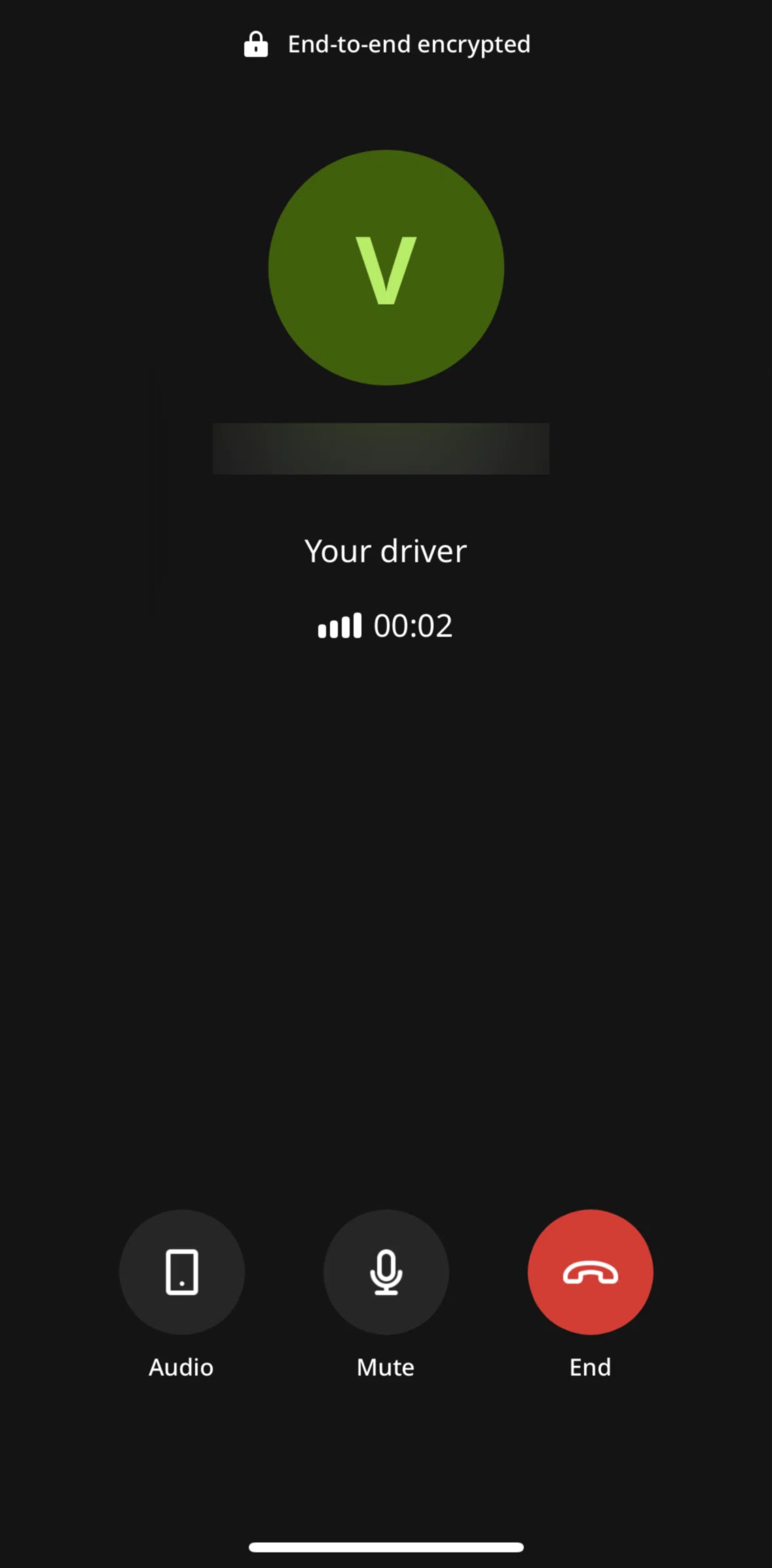 inDrive Screen screen in the Changing an audio setting flow