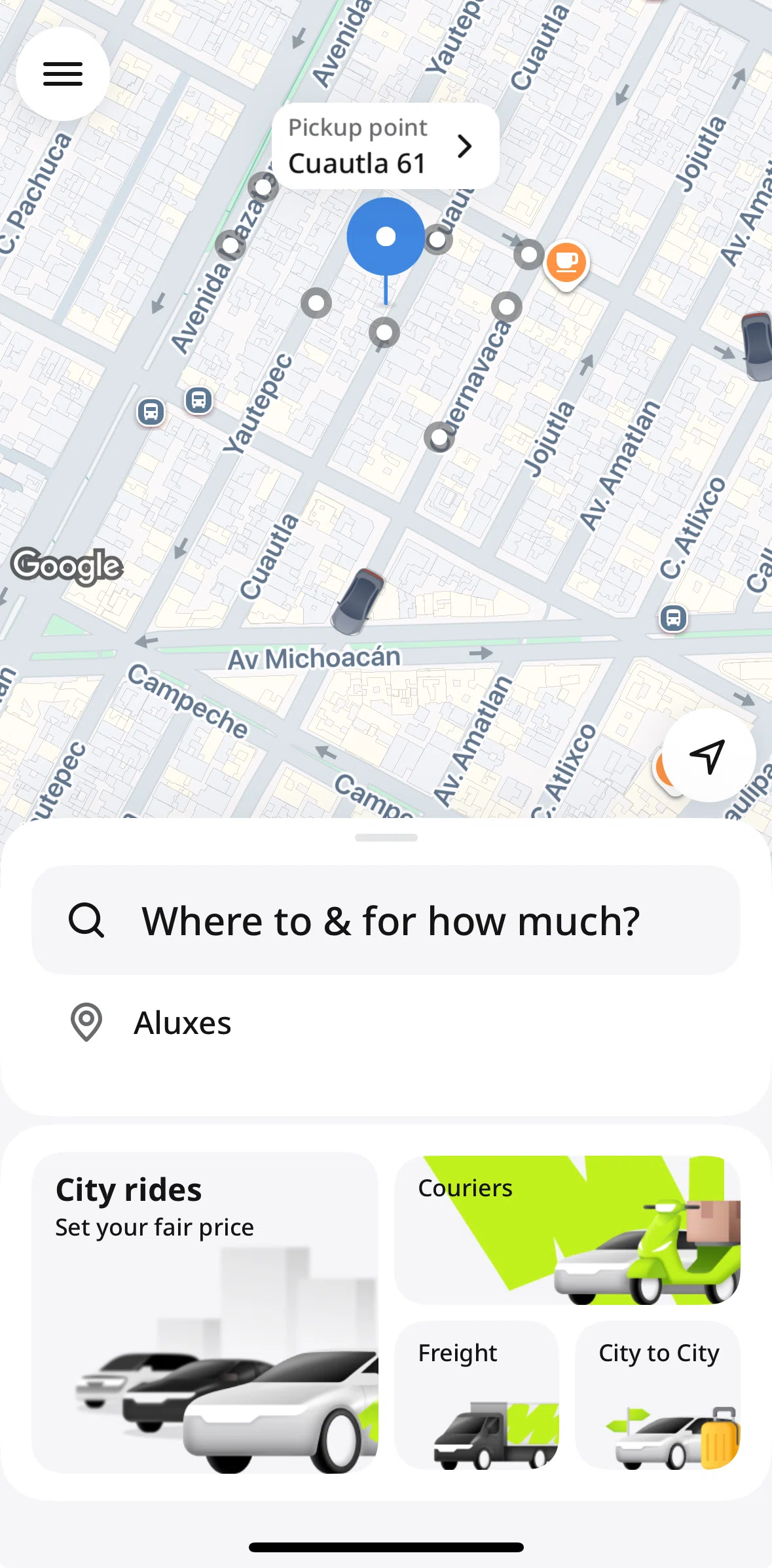 inDrive Screen screen in the Profile flow