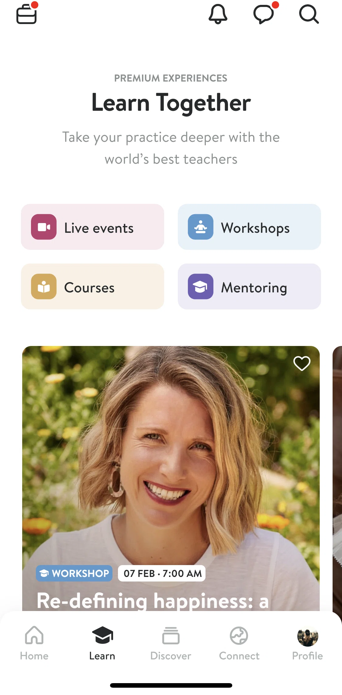 Insight Timer Screen screen in the Courses flow