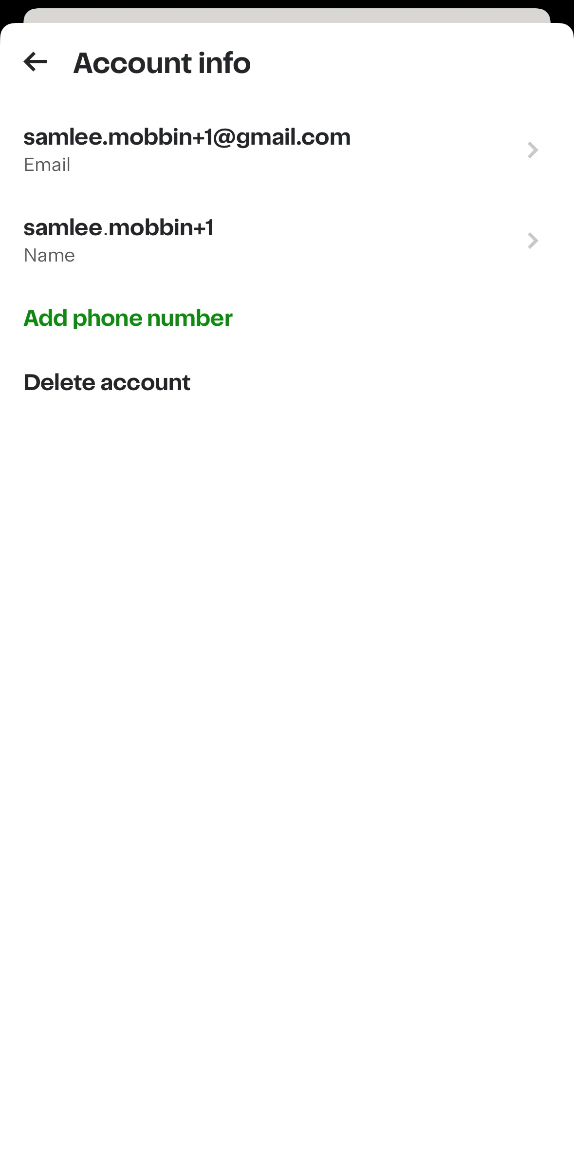 Instacart Screen screen in the Adding a phone number flow