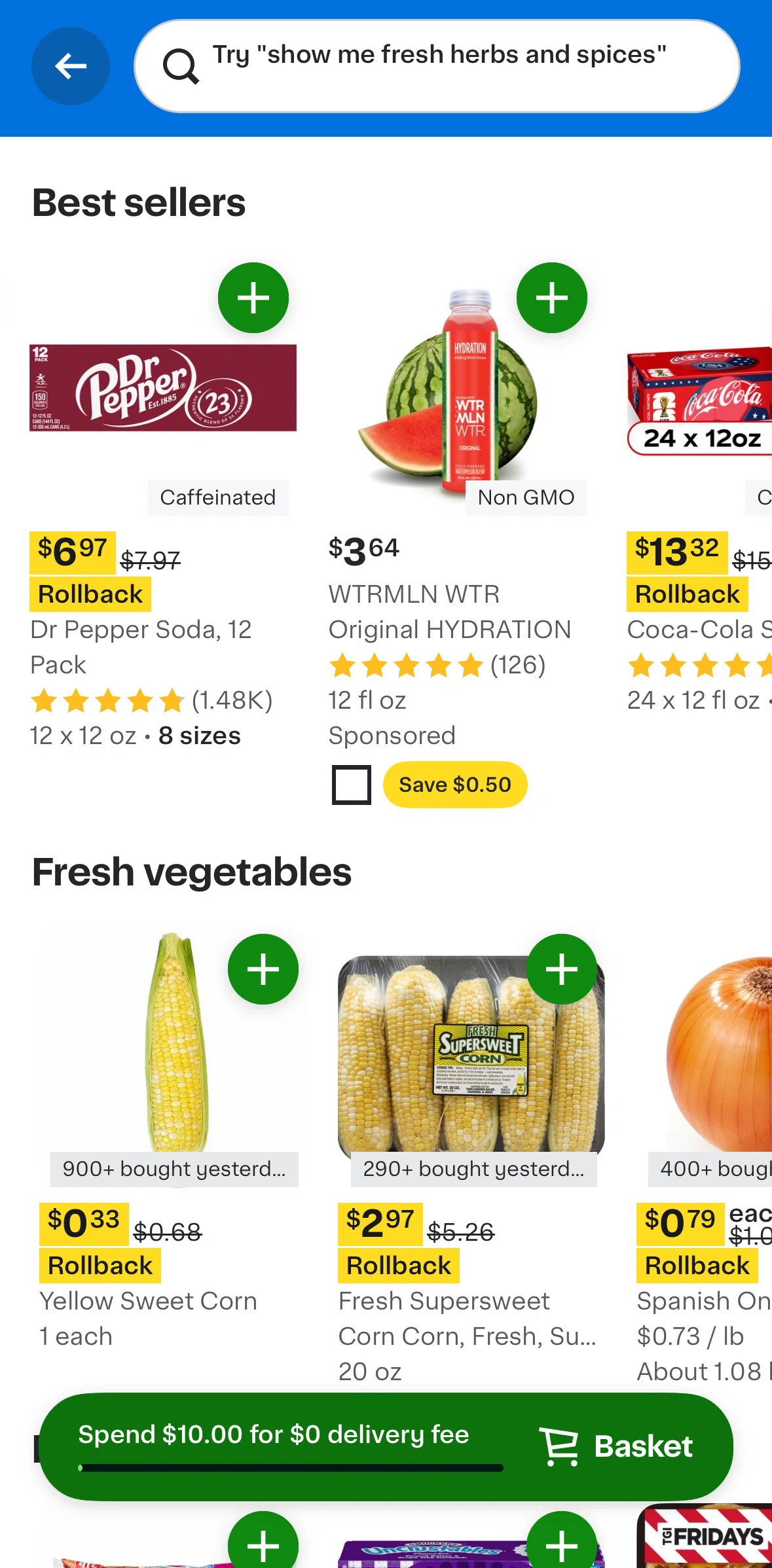 Instacart Screen screen in the Applying a coupon flow