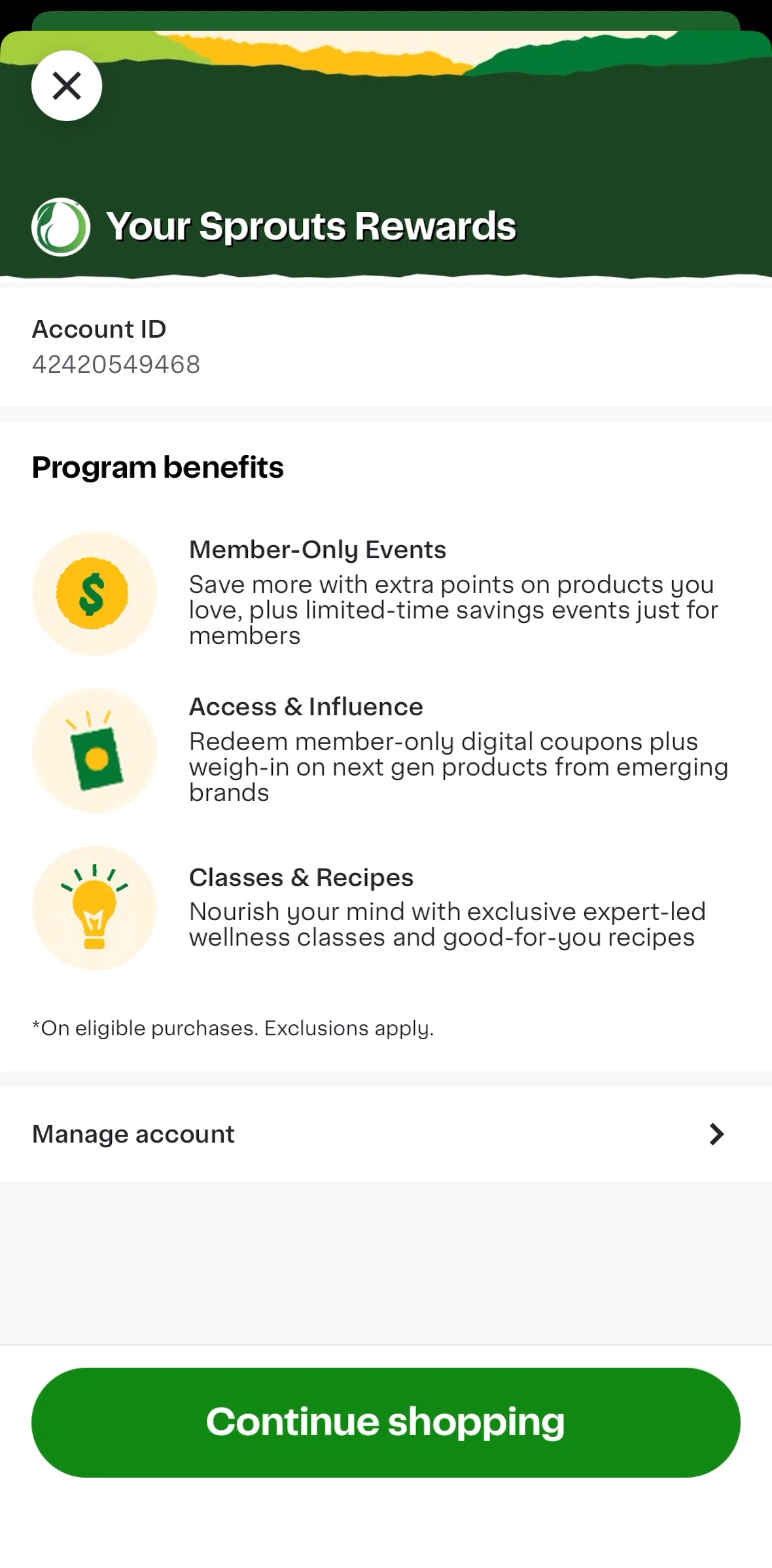 Instacart Screen screen in the Disconnecting from a loyalty program flow
