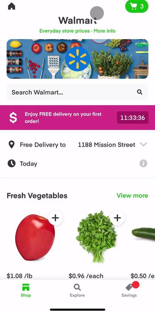 Instacart Shop screen in the Inviting People flow