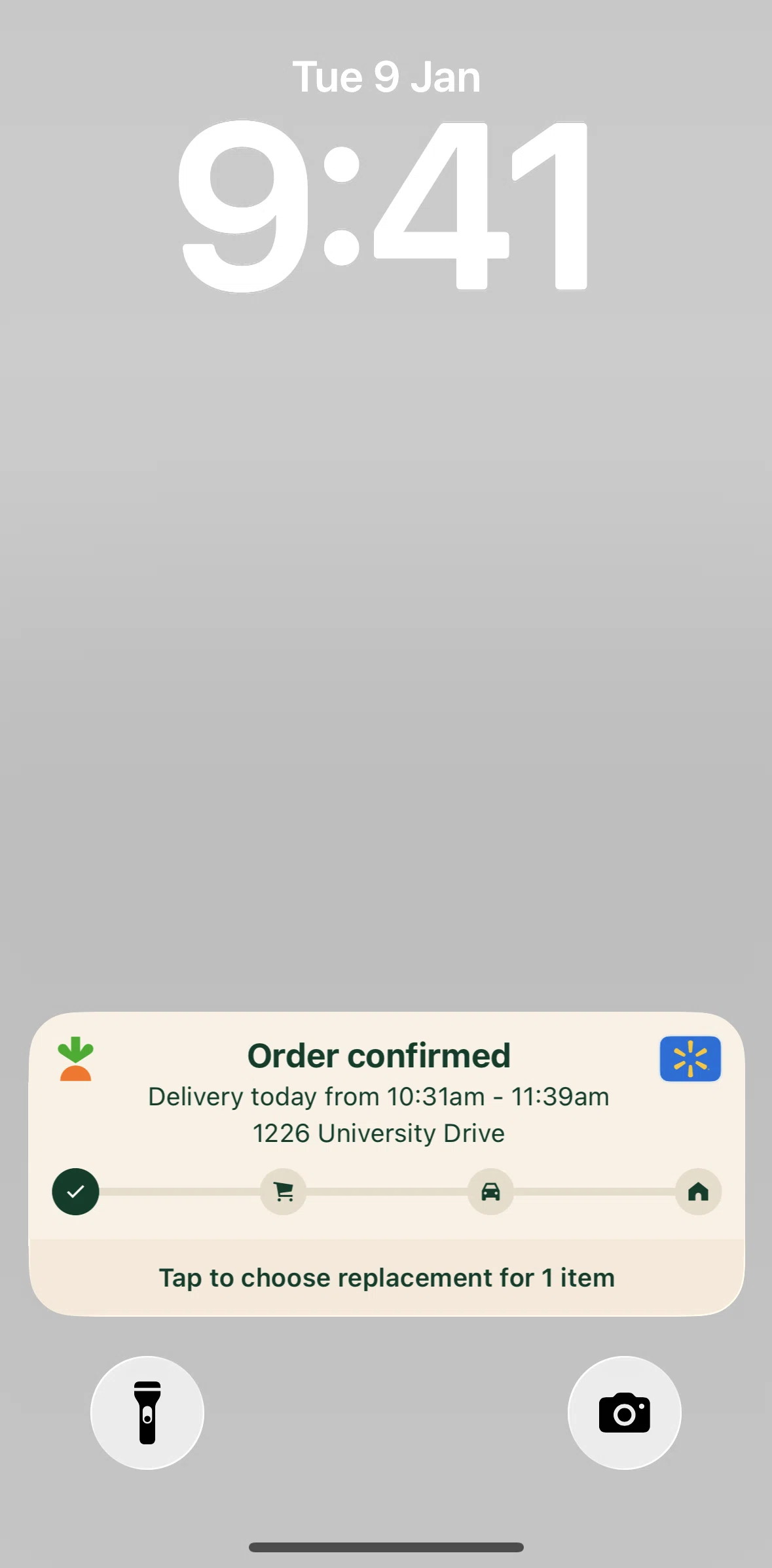 Instacart Screen screen in the Live Activities flow