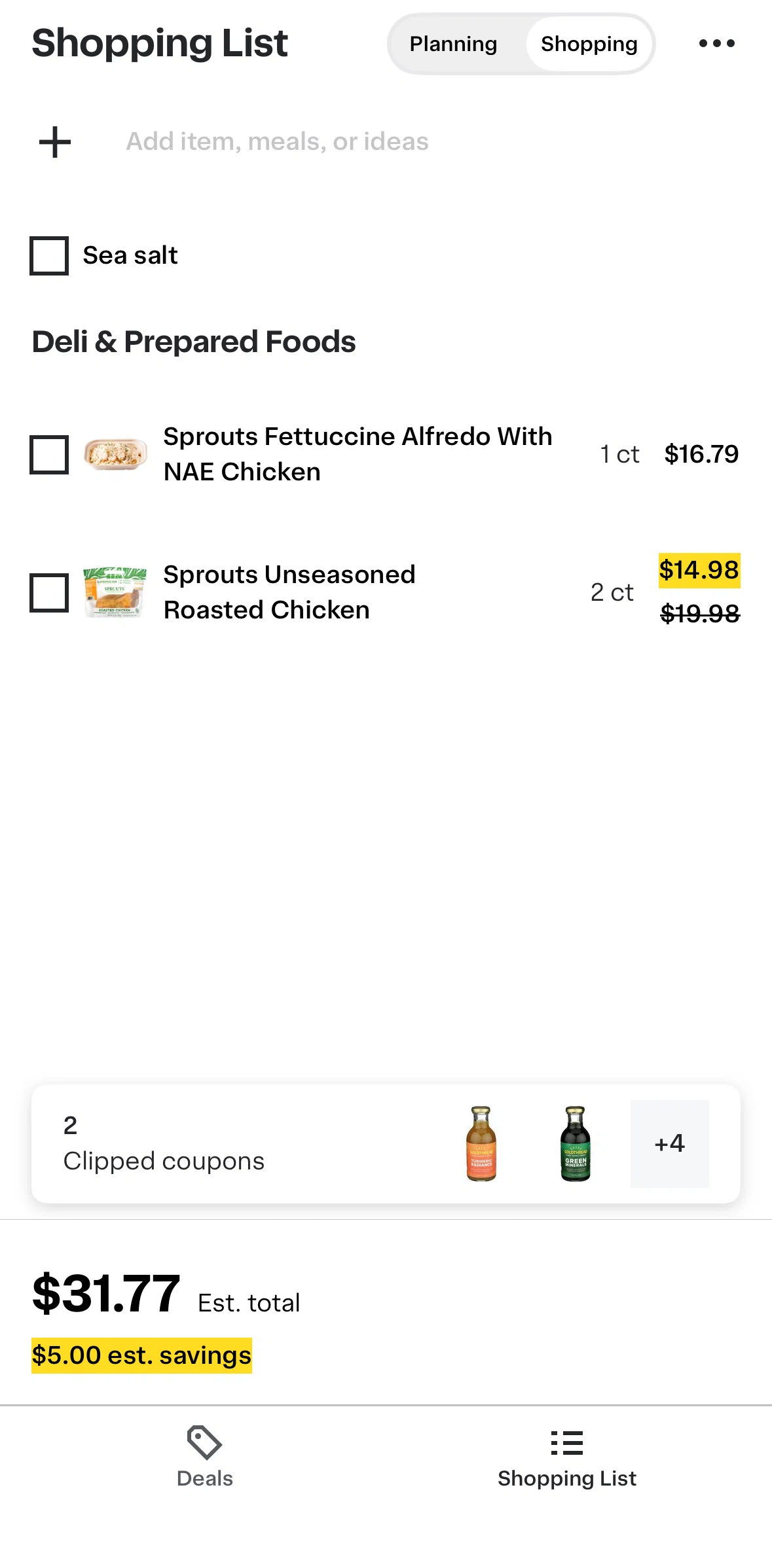 Instacart Screen screen in the Marking a product as bought flow