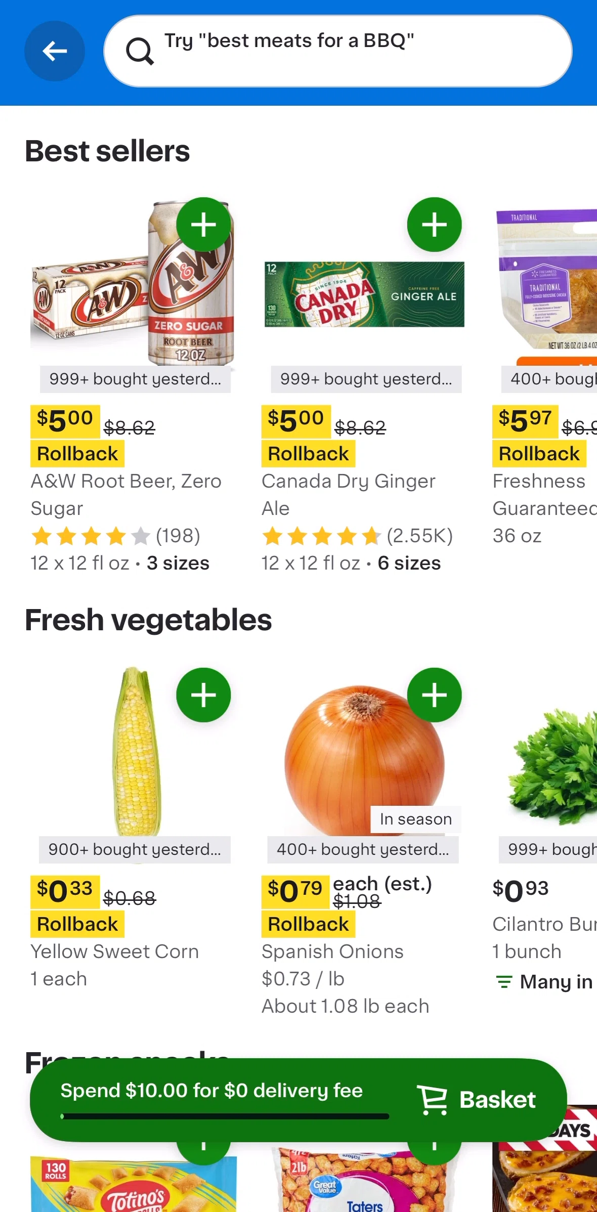 Instacart Screen screen in the Product detail flow