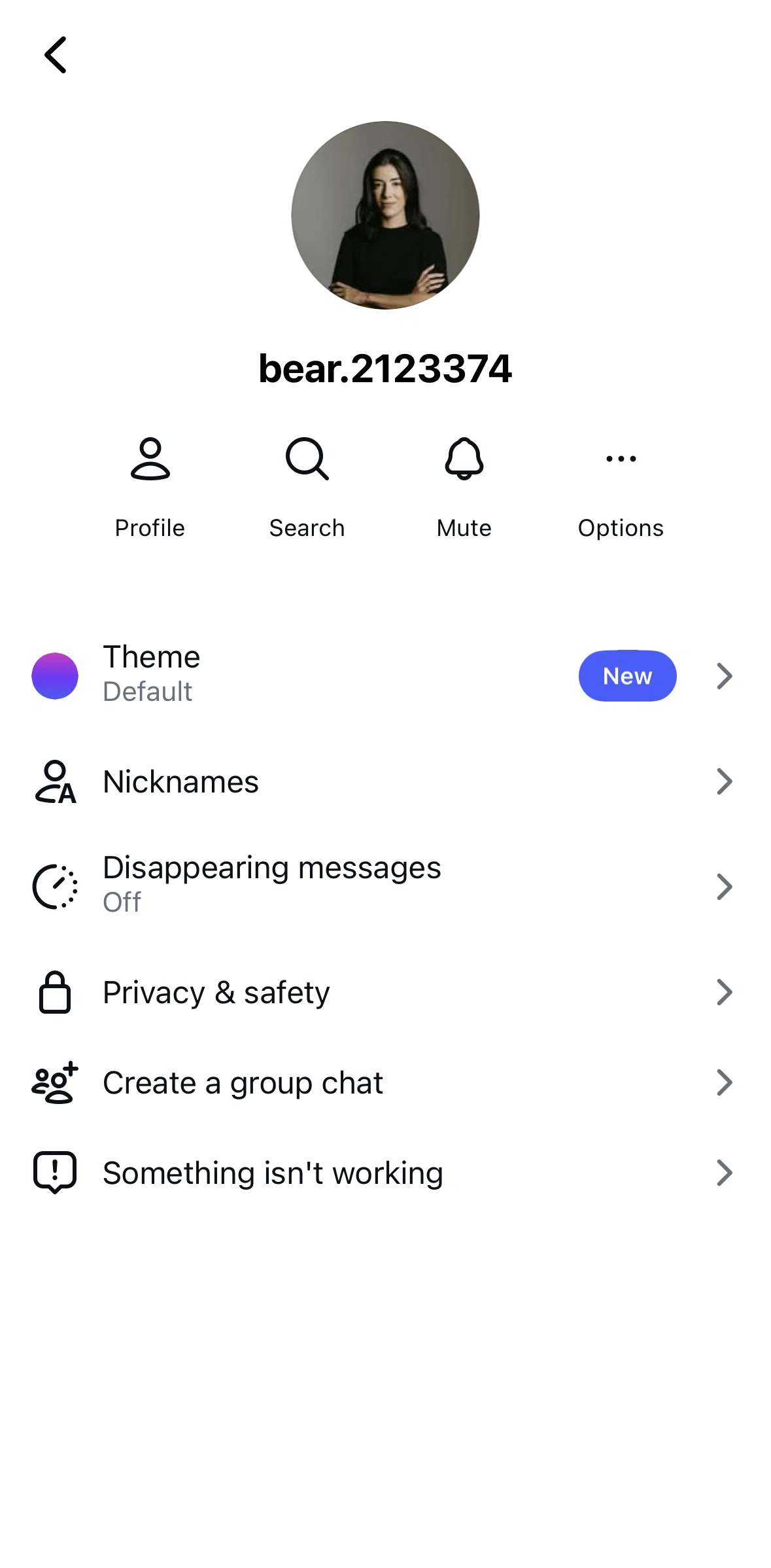 Instagram Screen 1 screen in the Changing theme flow