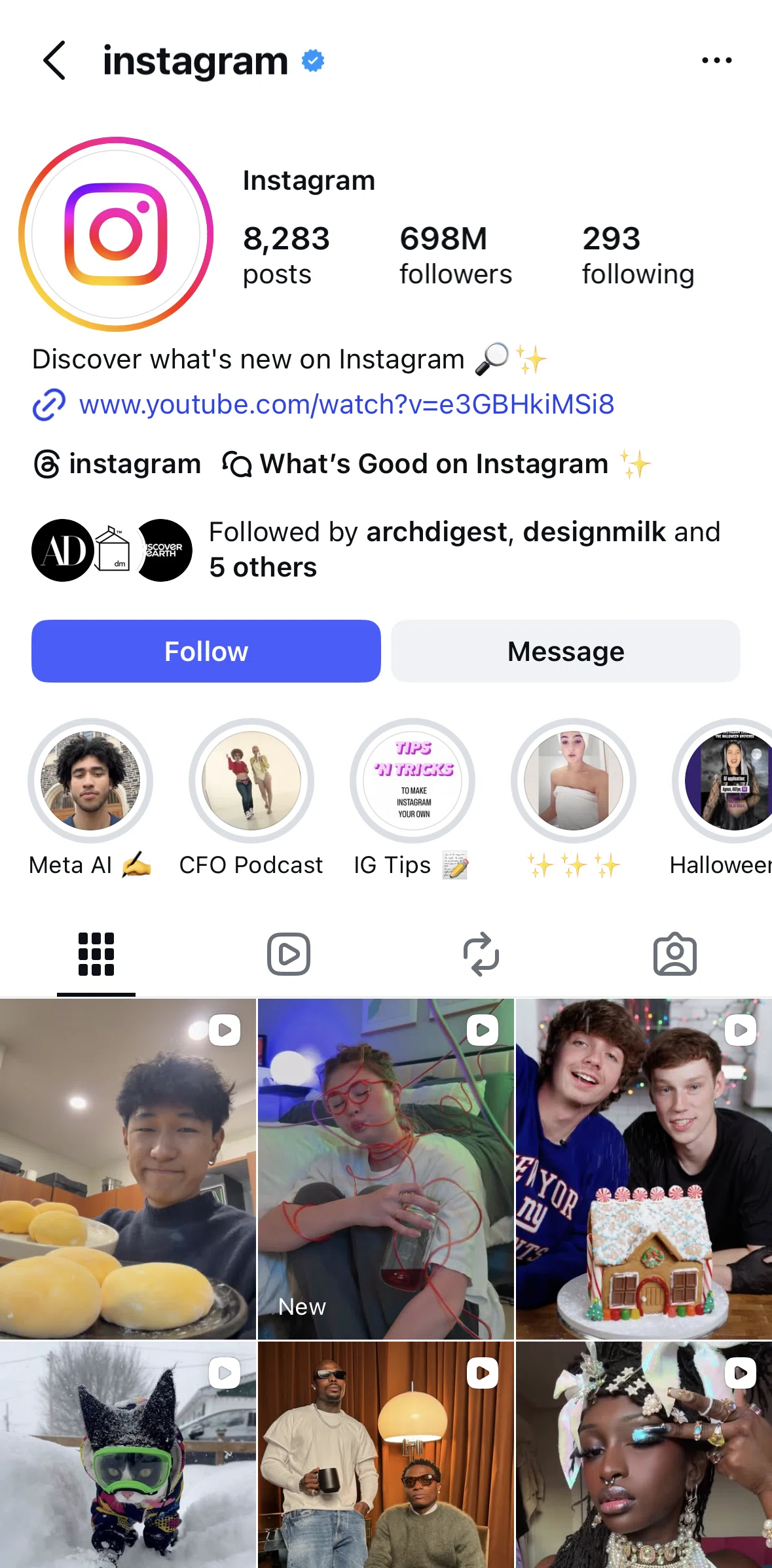 Instagram Screen 1 screen in the Followers & following flow