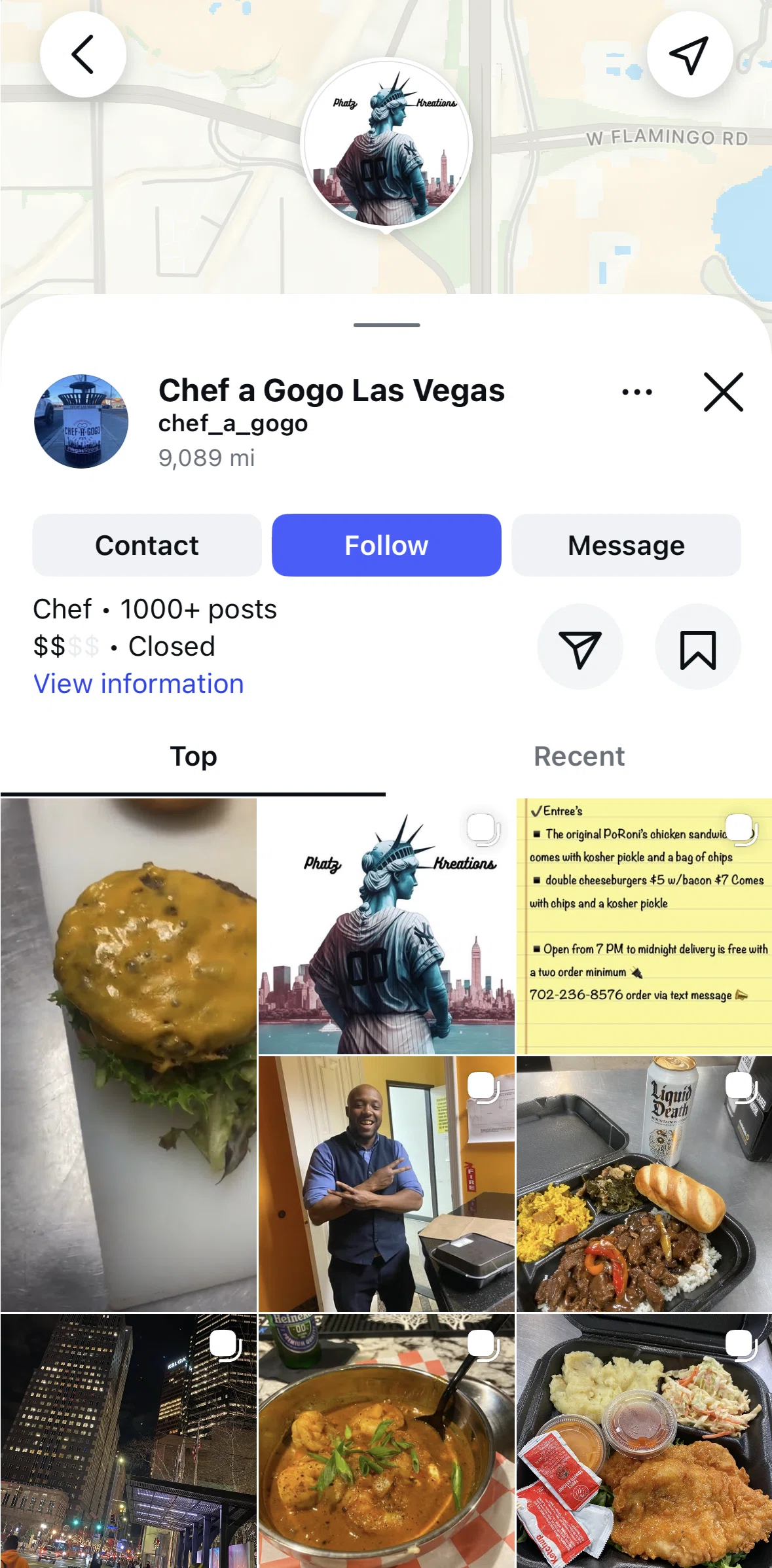 Instagram Screen 1 screen in the Place information flow