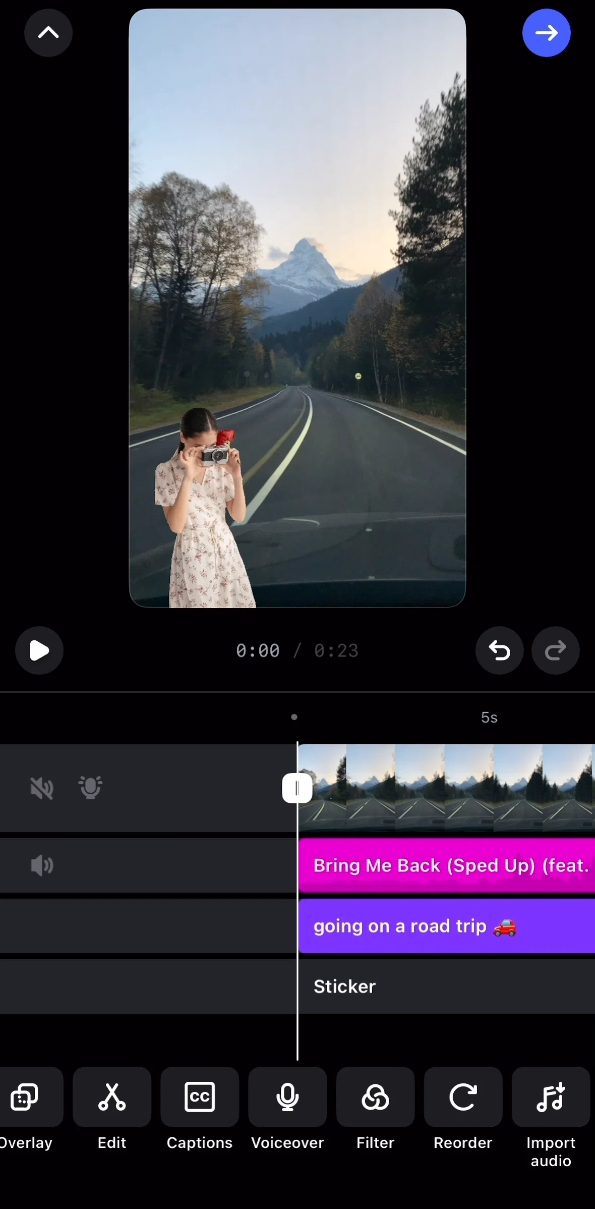 Instagram Screen 1 screen in the Reordering videos flow