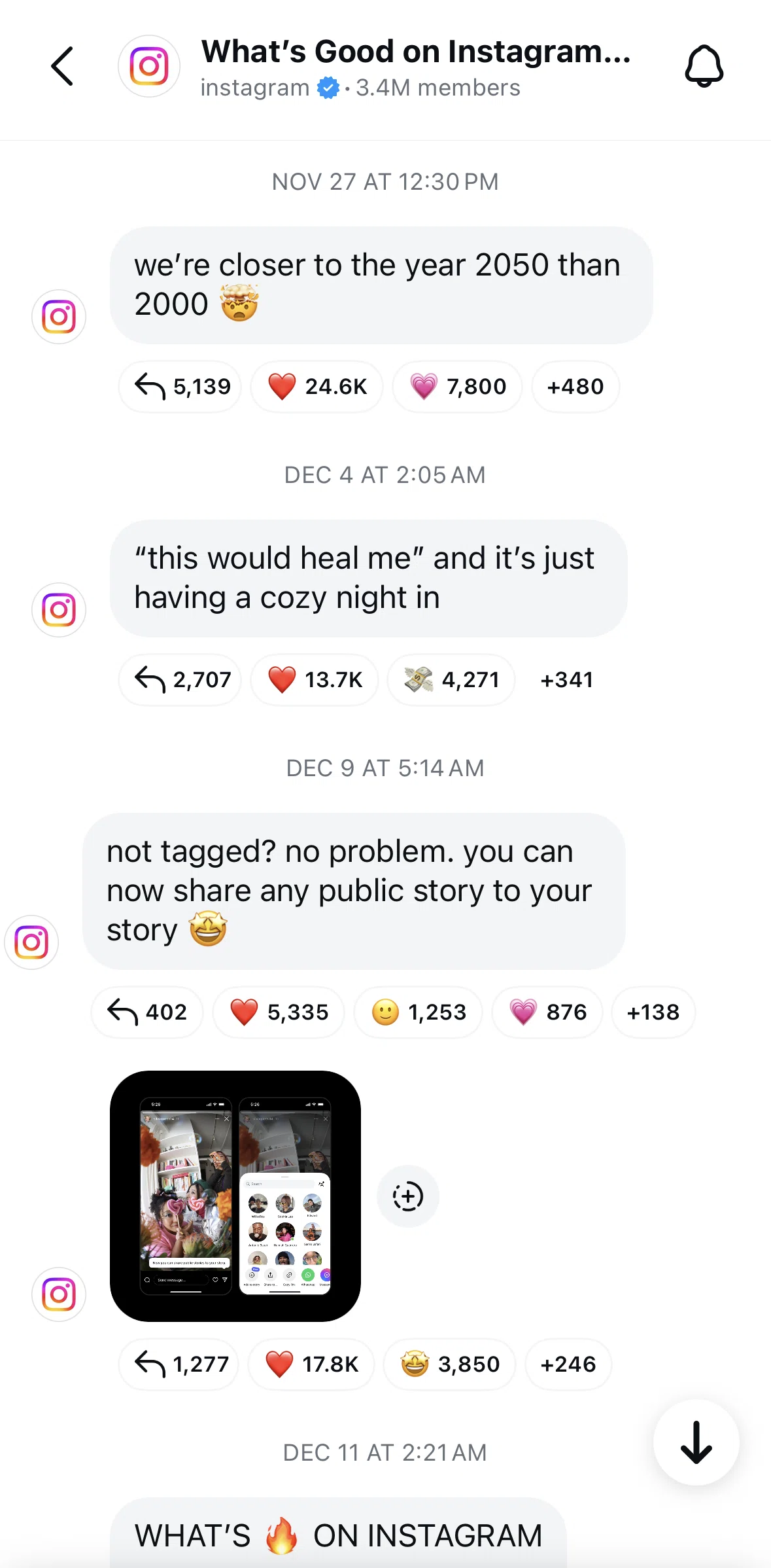 Instagram Screen 1 screen in the Replies flow