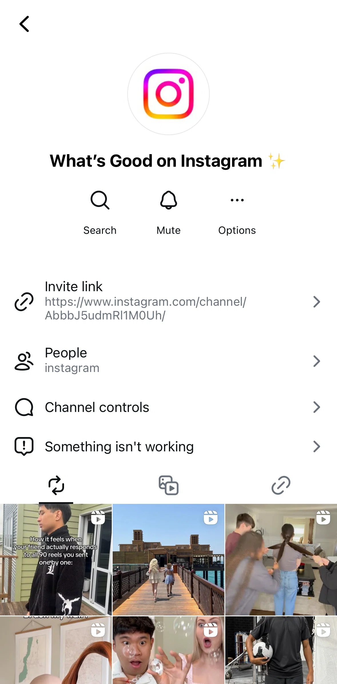 Instagram Screen 1 screen in the Reporting a problem flow
