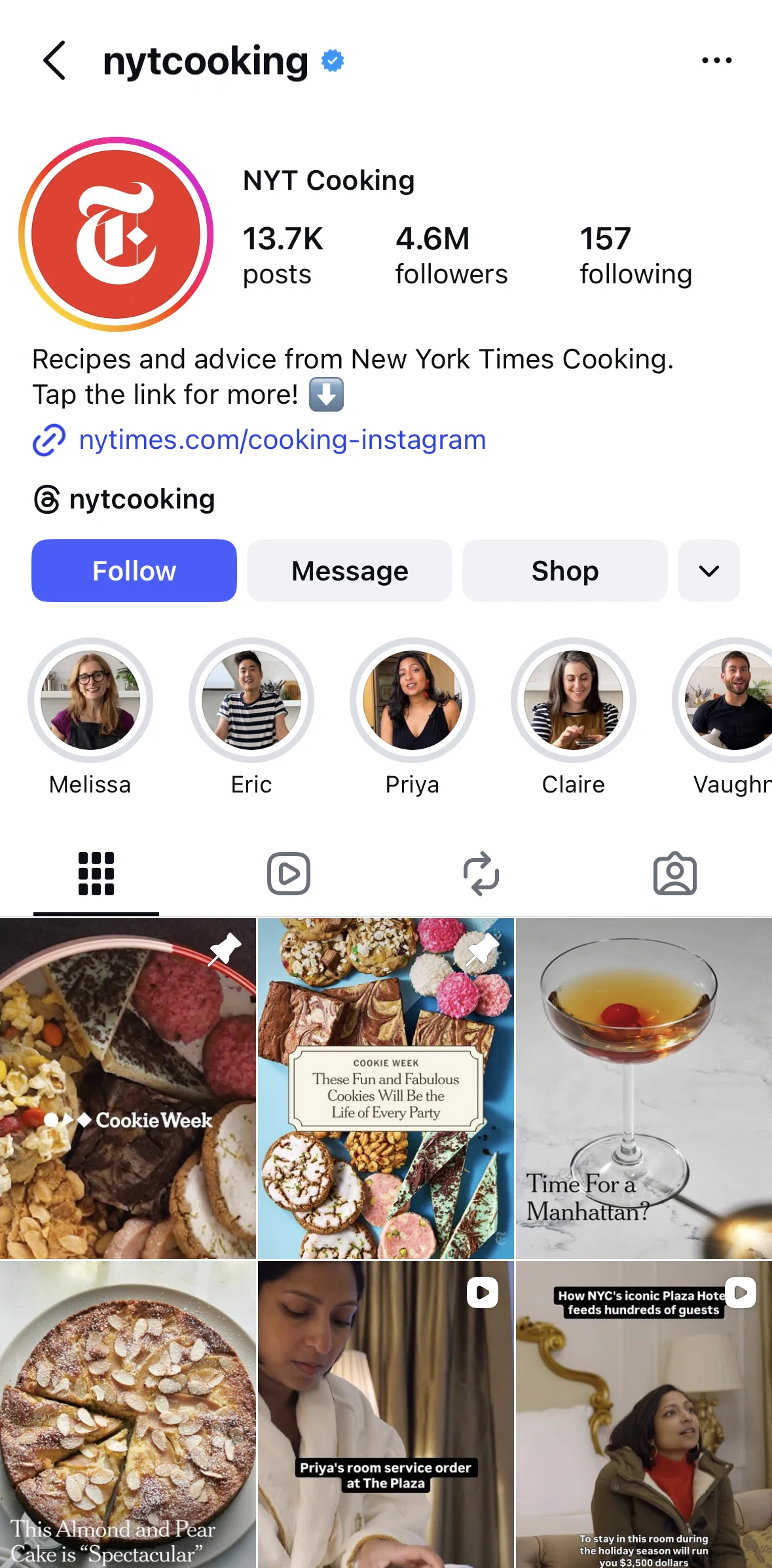 Instagram Screen 1 screen in the Shop flow