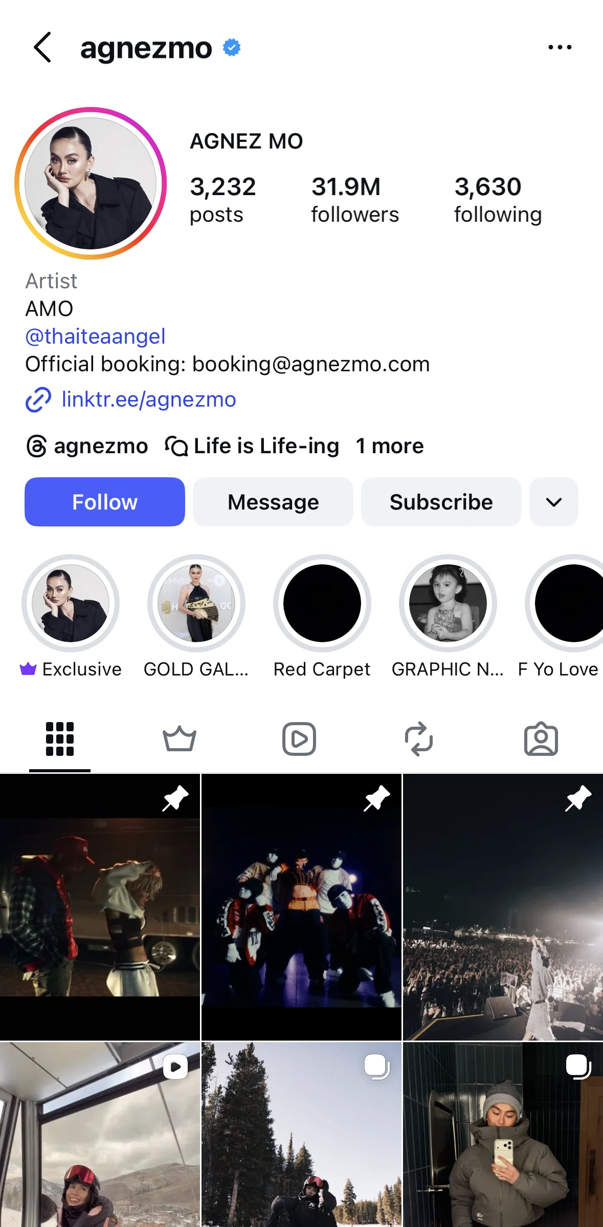 Instagram Screen 1 screen in the Subscribing to exclusive content flow