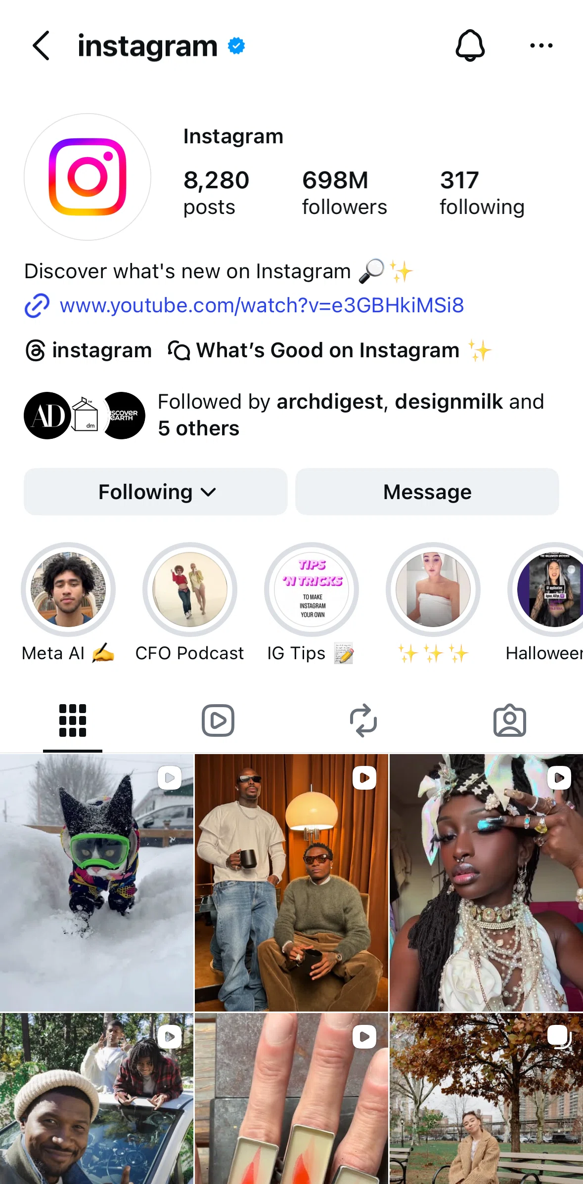 Instagram Screen 1 screen in the Turning on notifications flow