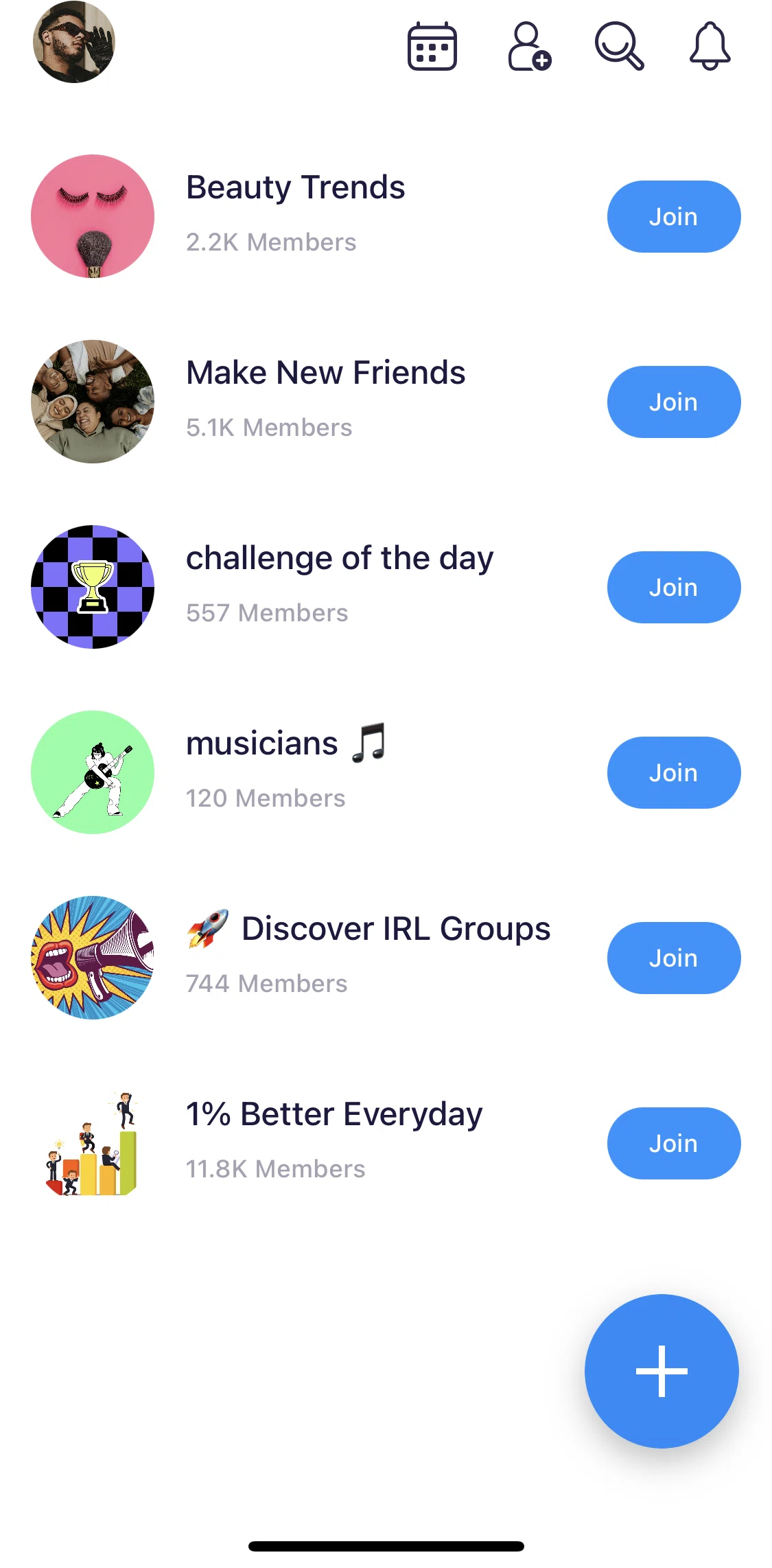 Irl Screen screen in the Profile and account flow