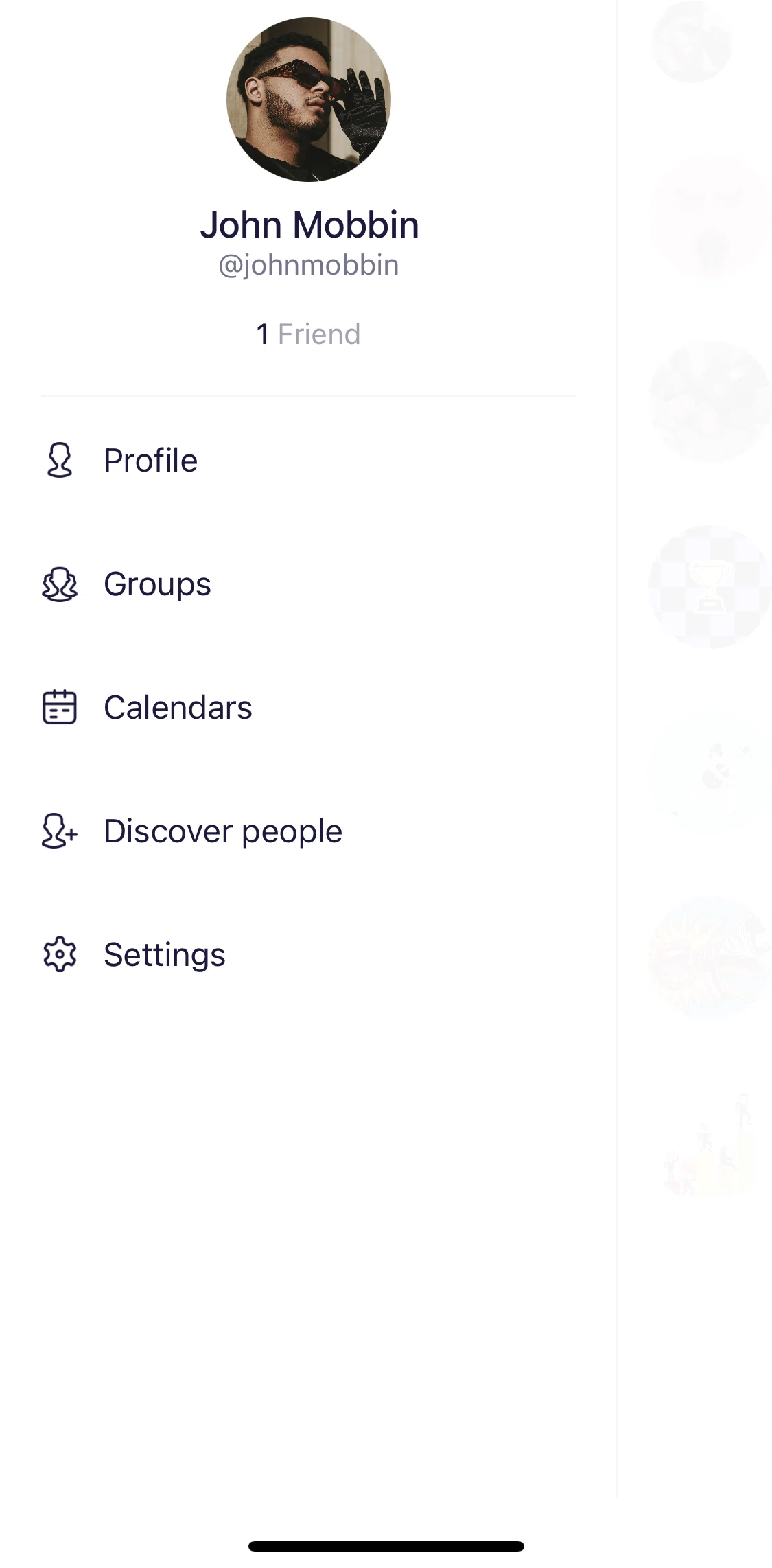 Irl Screen screen in the Profile flow