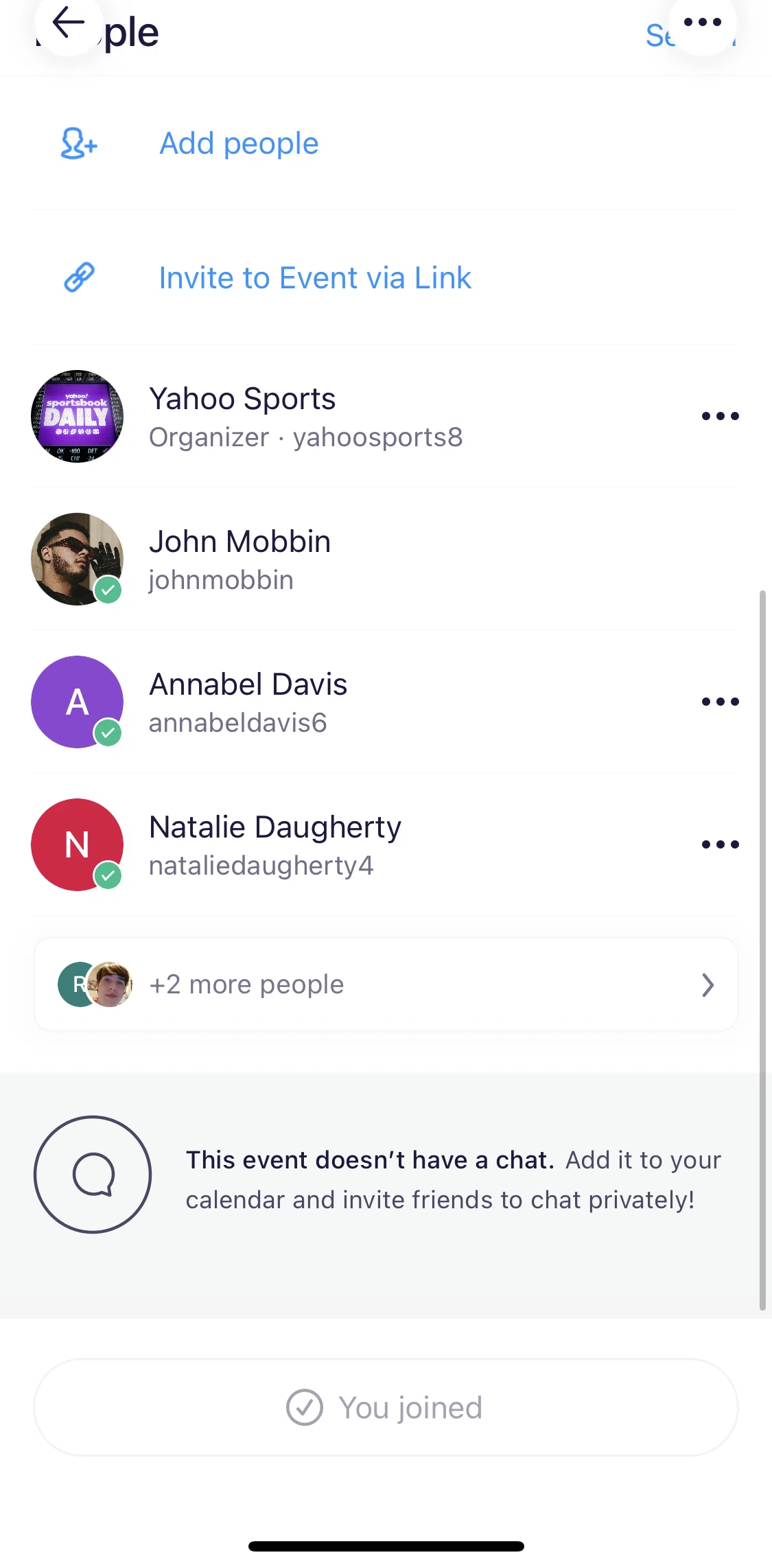 Irl Screen screen in the User action option flow