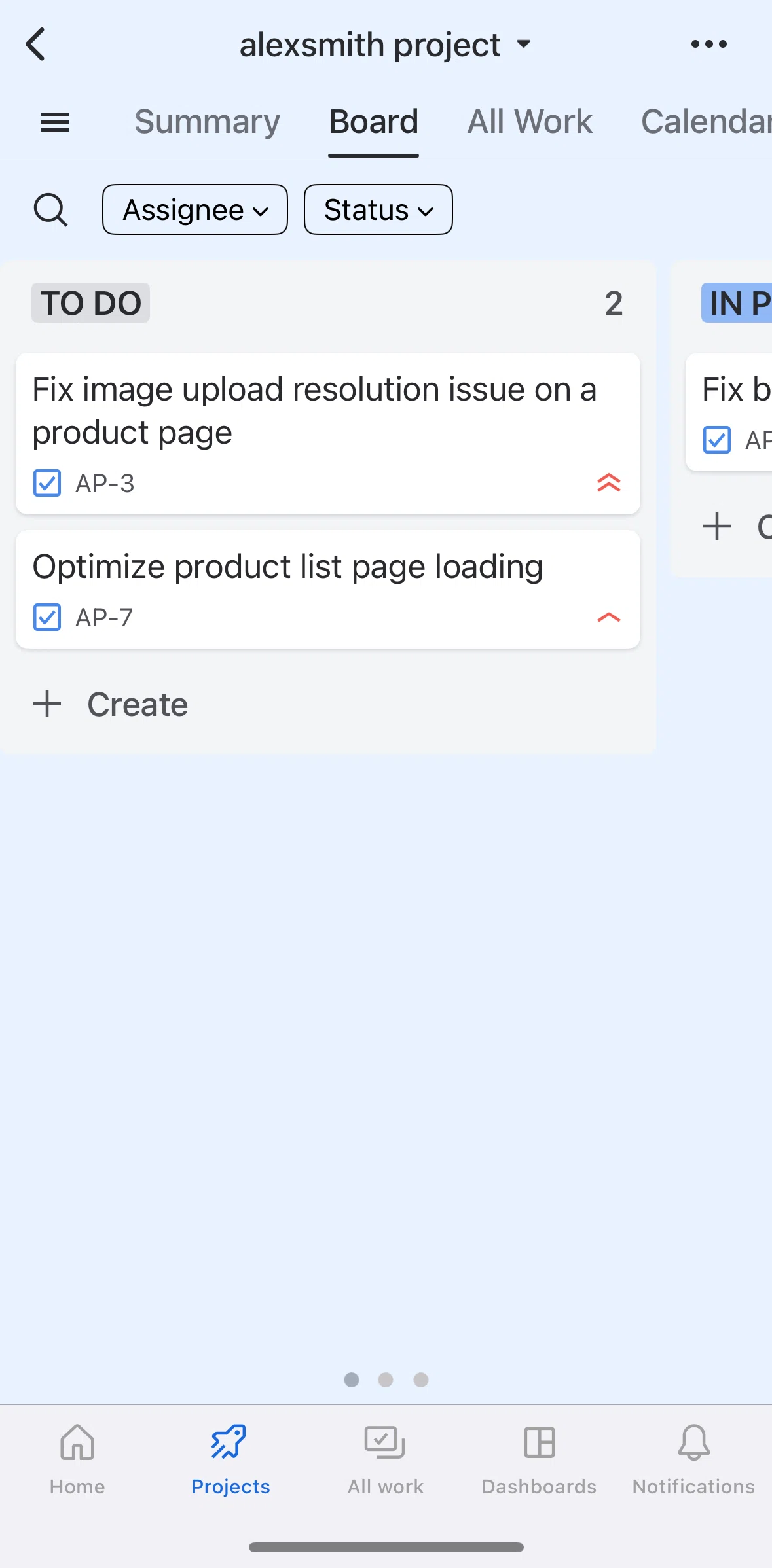 Jira Cloud Screen screen in the Creating an issue flow