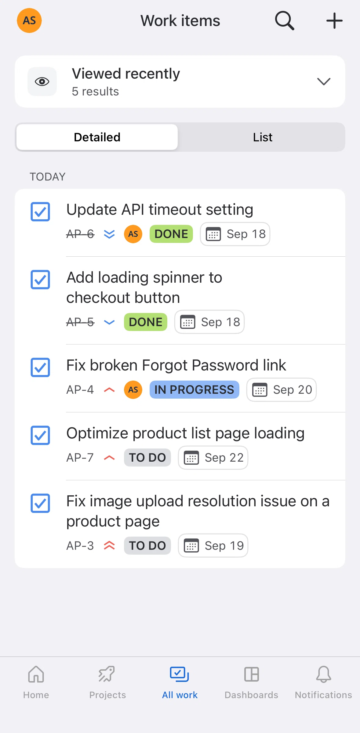 Jira Cloud Screen screen in the Favoriting  a filter flow