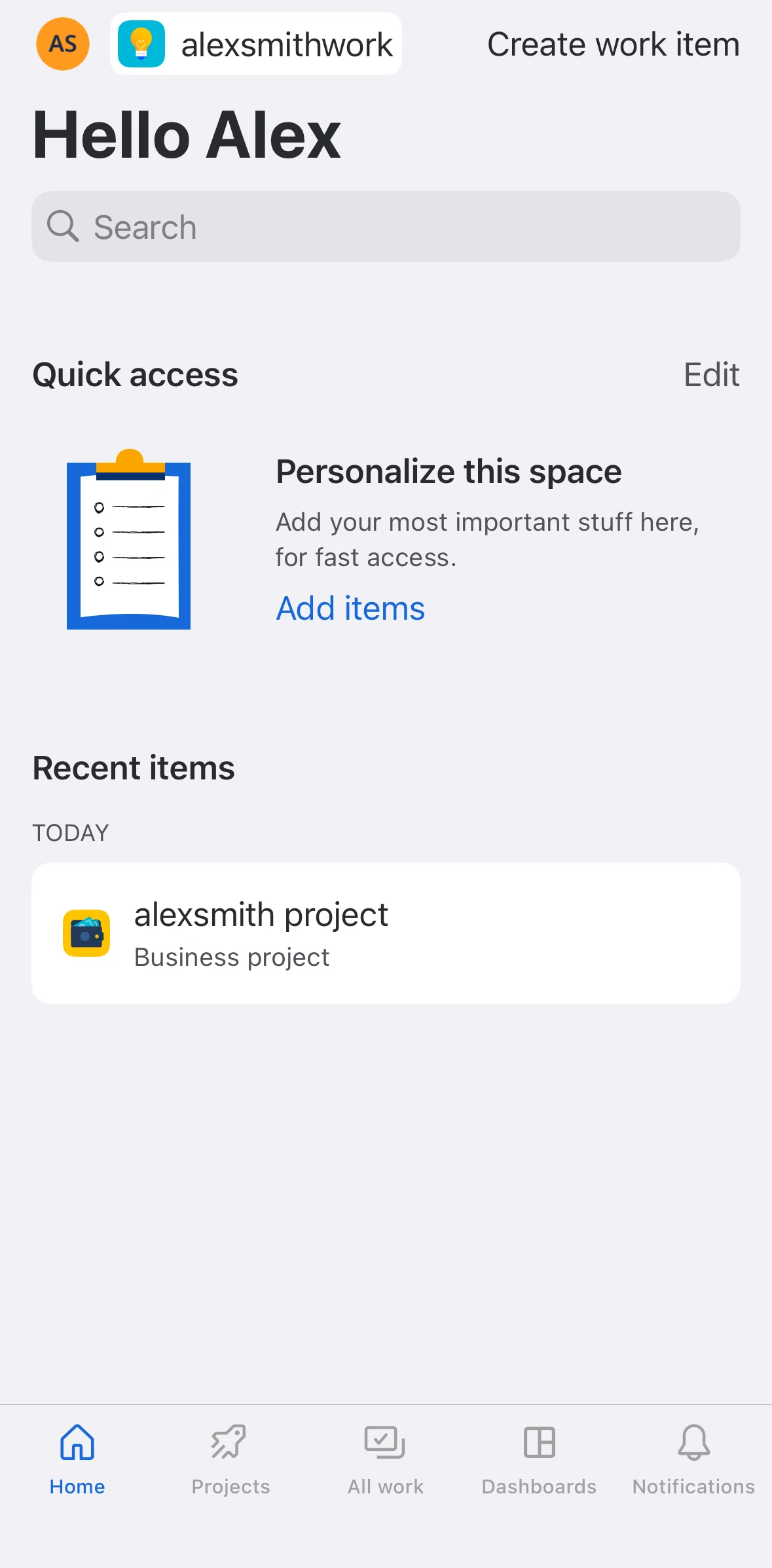 Jira Cloud Screen screen in the Profile flow