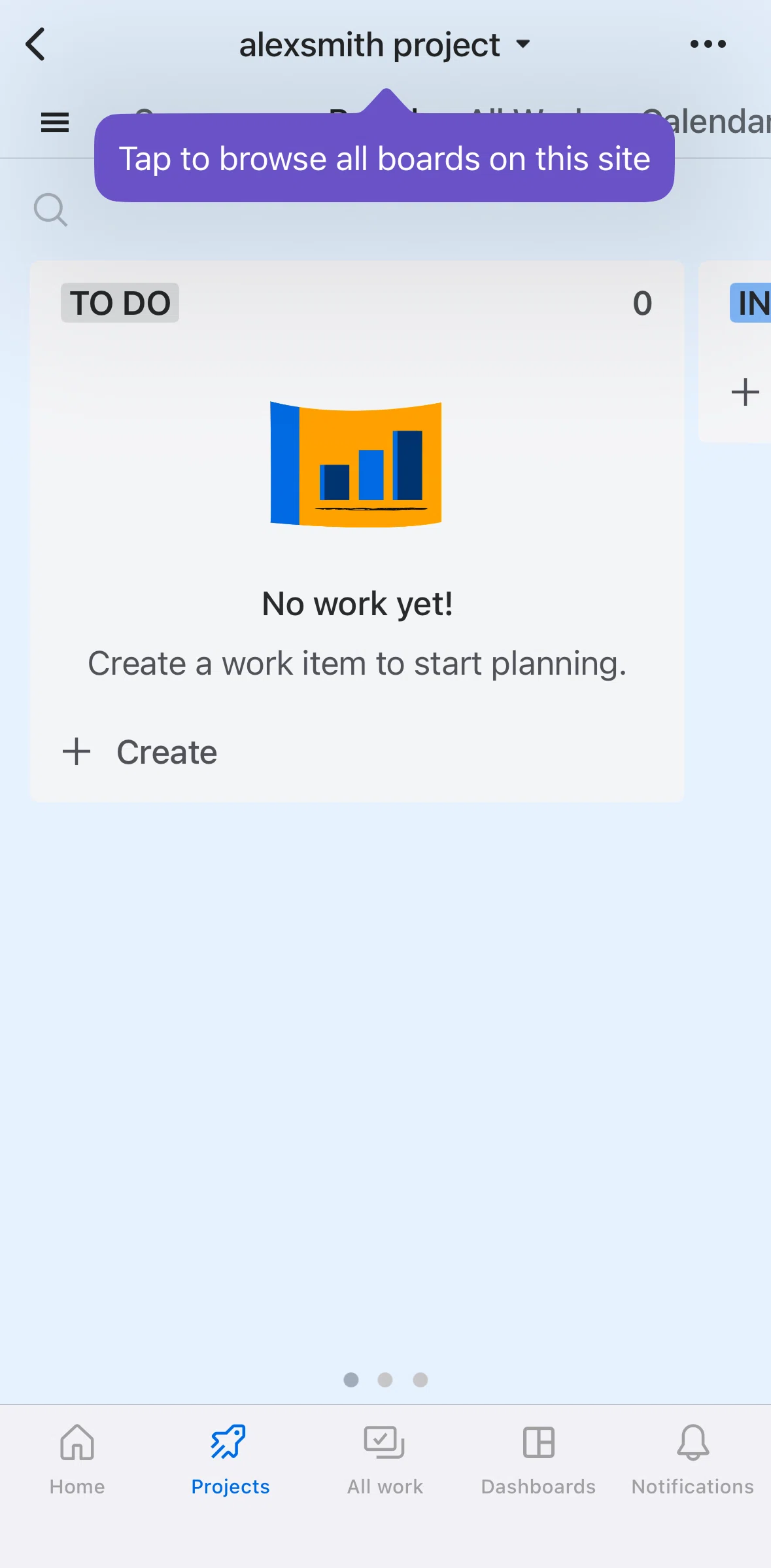 Jira Cloud Screen screen in the Projects flow