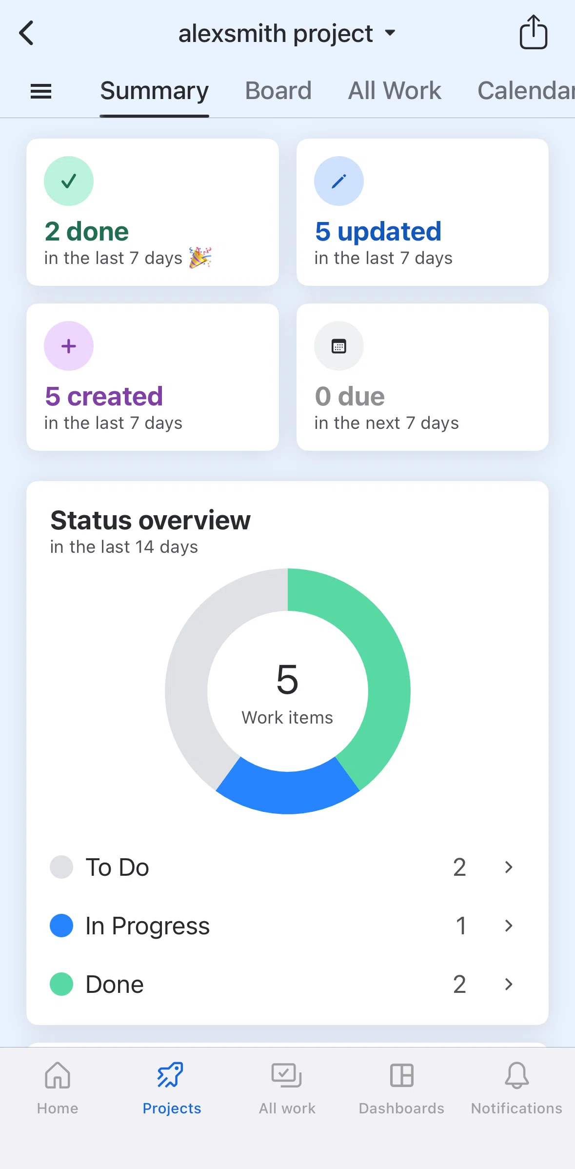 Jira Cloud Screen screen in the Summary flow