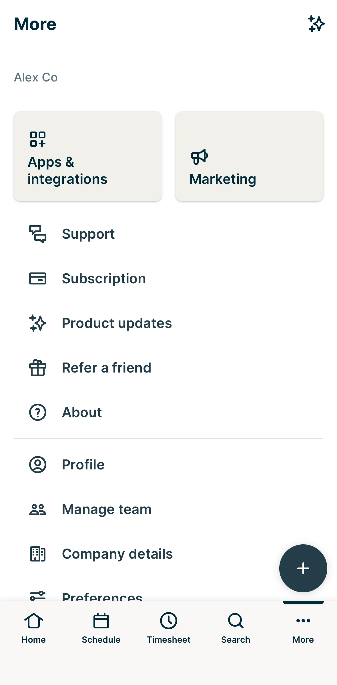 Jobber Screen screen in the Editing company details flow