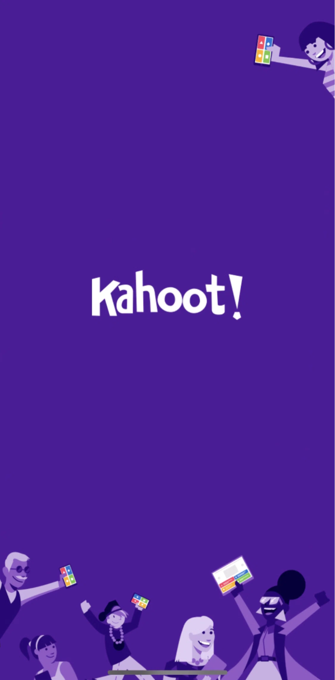 Kahoot Screen screen in the Logging in flow