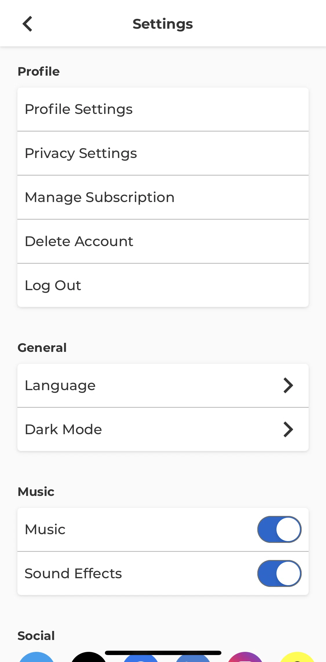 Kahoot Screen screen in the Logging out flow